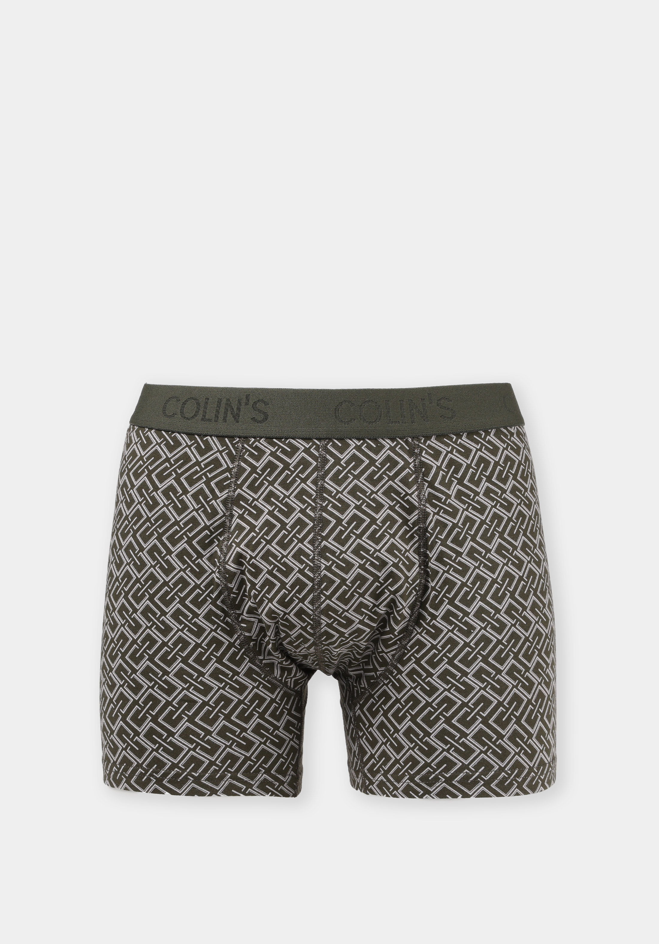 Modern Fit Baskılı Erkek Yeşil Boxer