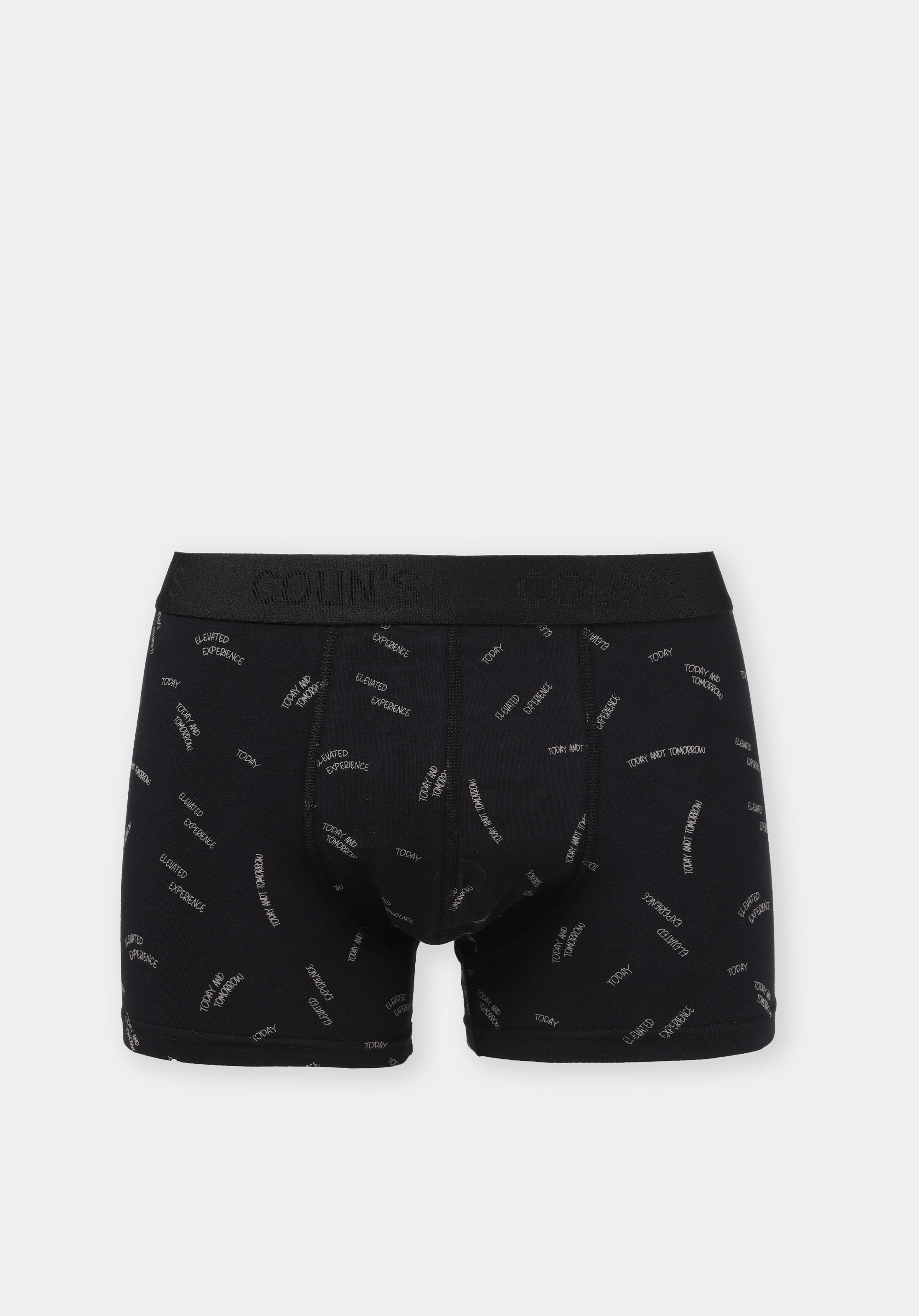 Modern Fit Baskılı Erkek Siyah Boxer