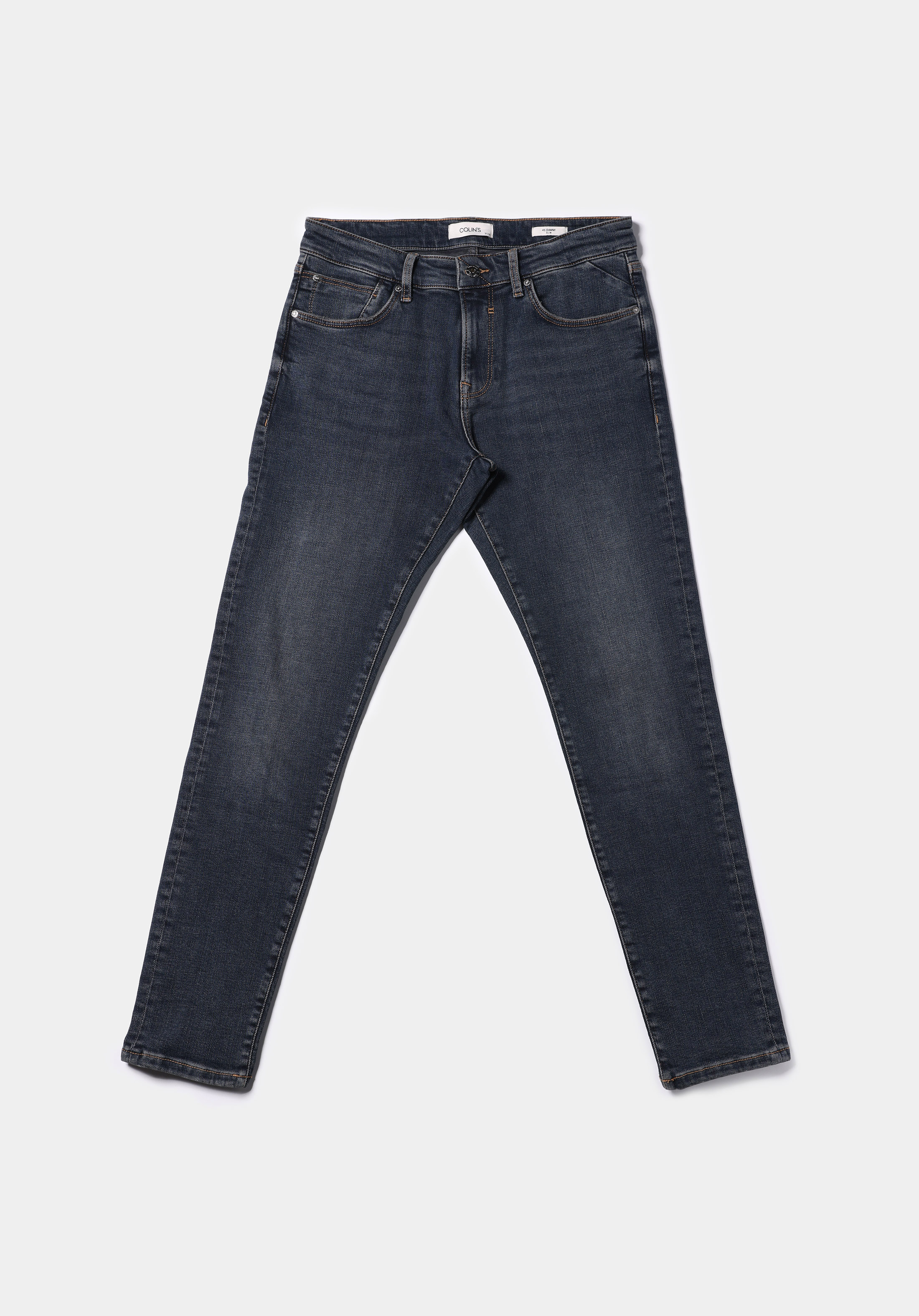 Slim Fit   Erkek Lacivert Jean Pantolon