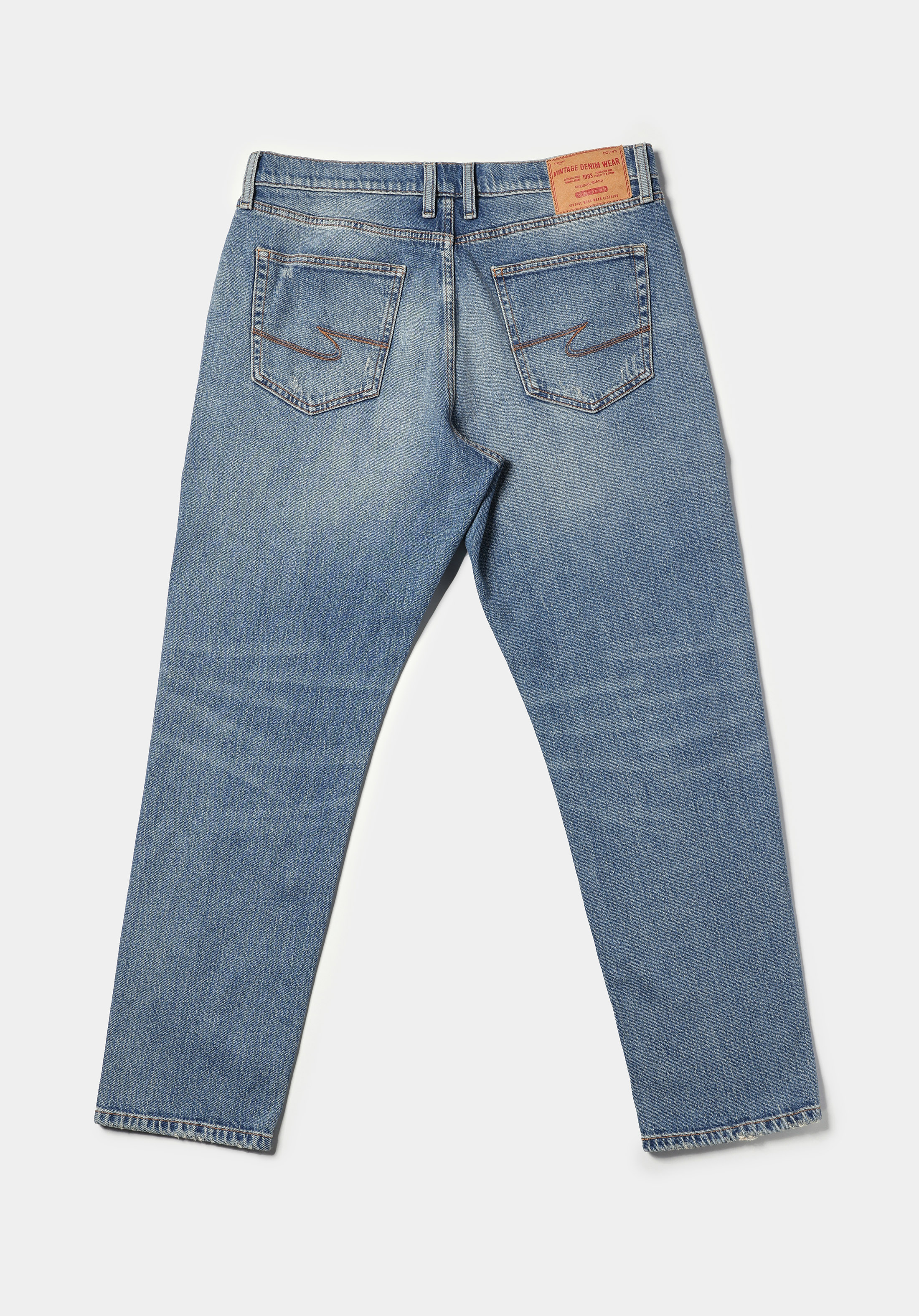 Loose Tapered Fit   Erkek İndigo Jean Pantolon