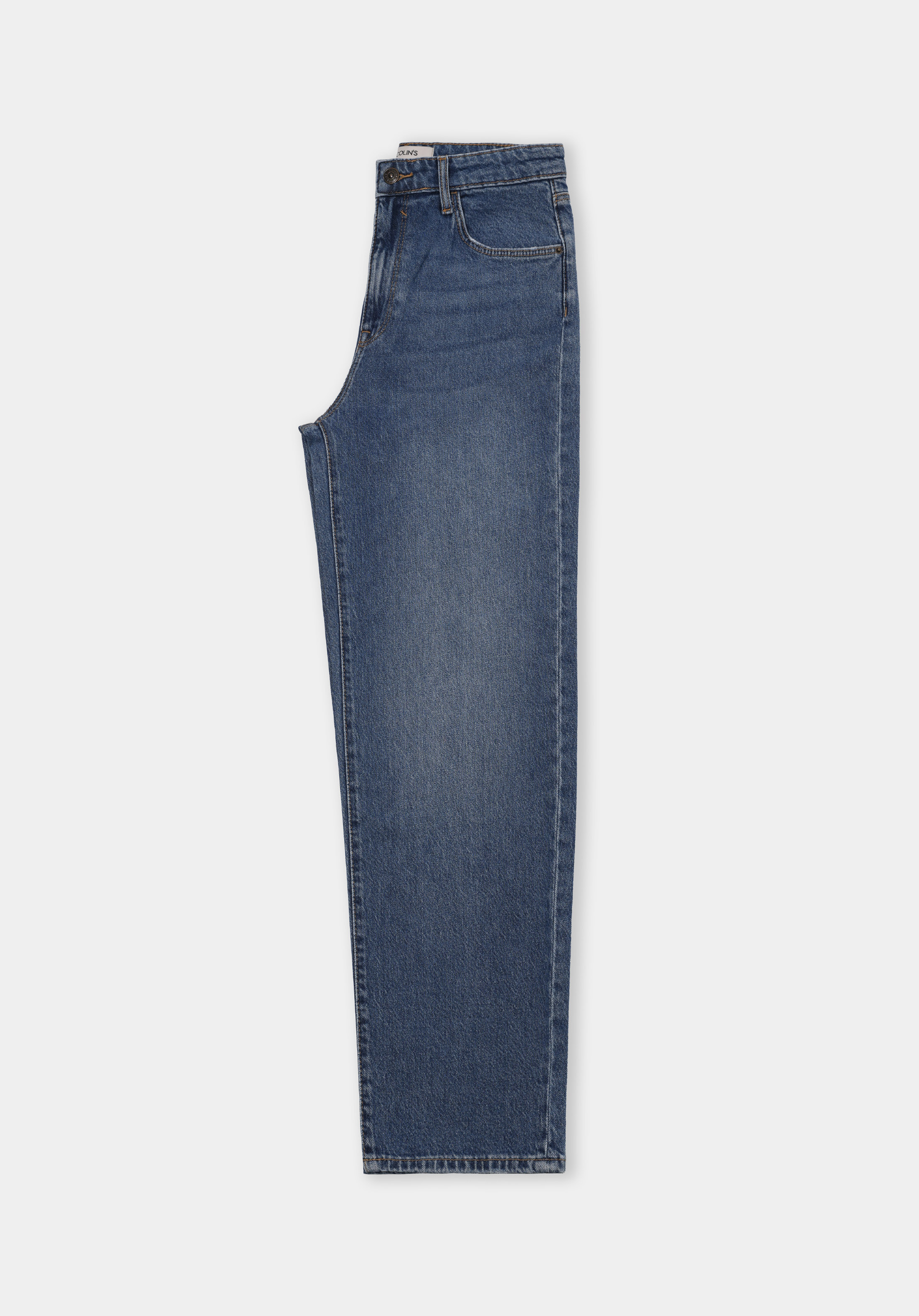 Straight Fit Yüksek Bel Düz Paça Kadın Siyah Jean Pantolon