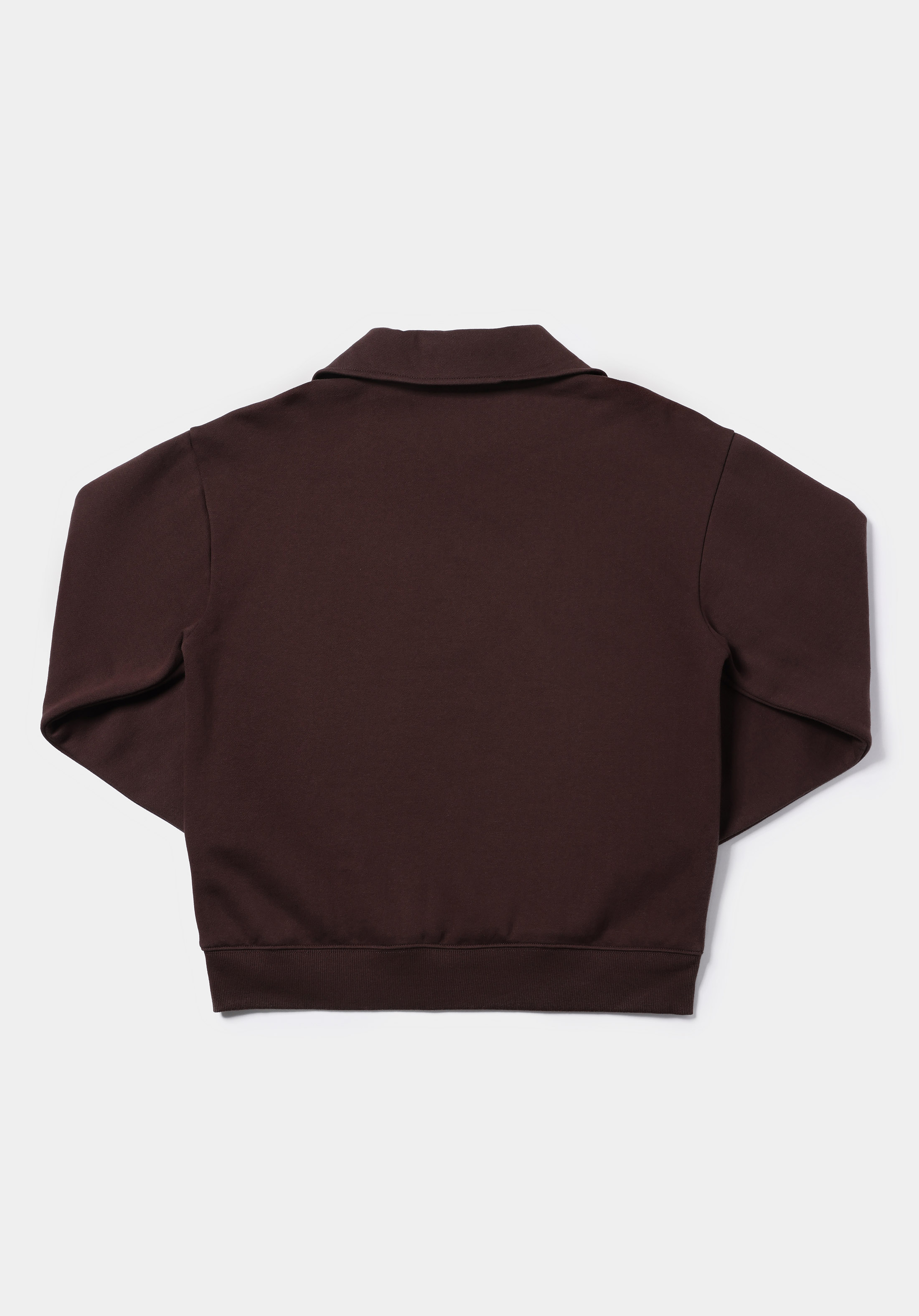 Regular Fit Fermuarlı Nakışlı Kadın Kahverengi Sweatshirt