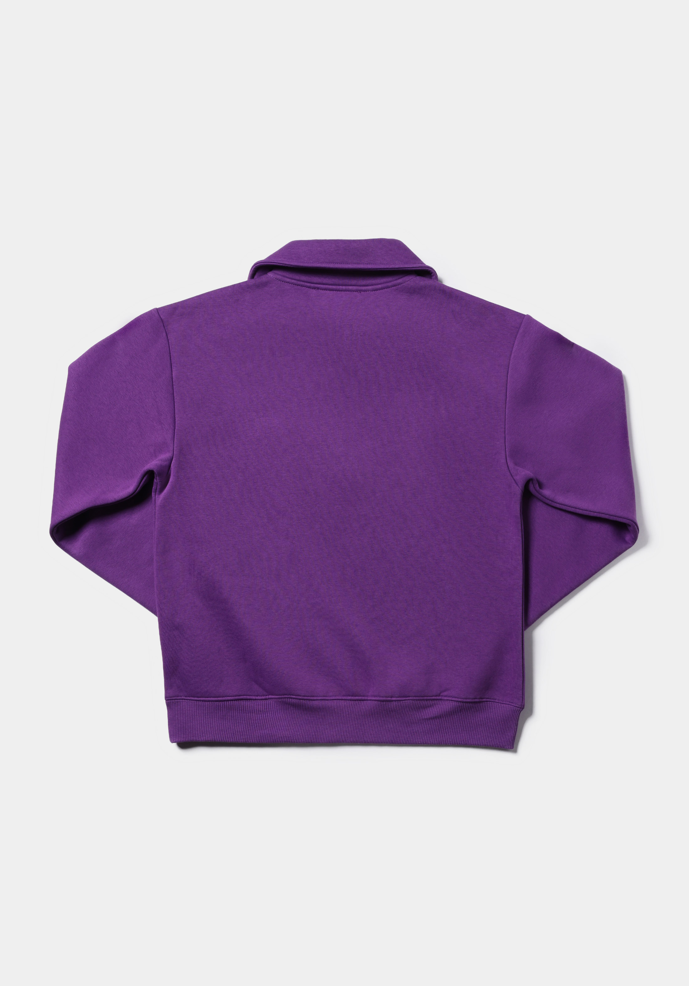 Regular Fit Fermuarlı Nakışlı Kadın Mor Sweatshirt