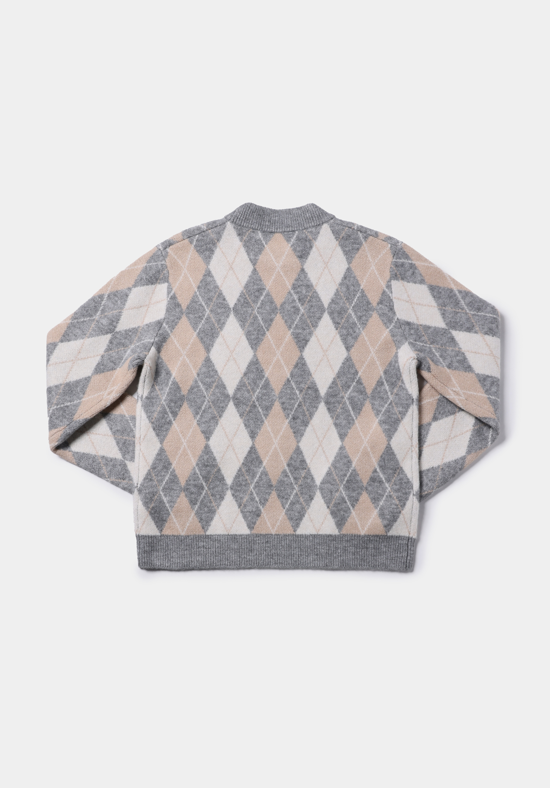 Regular Fit Yuvarlak Yaka Baskılı Kadın Gri Kazak