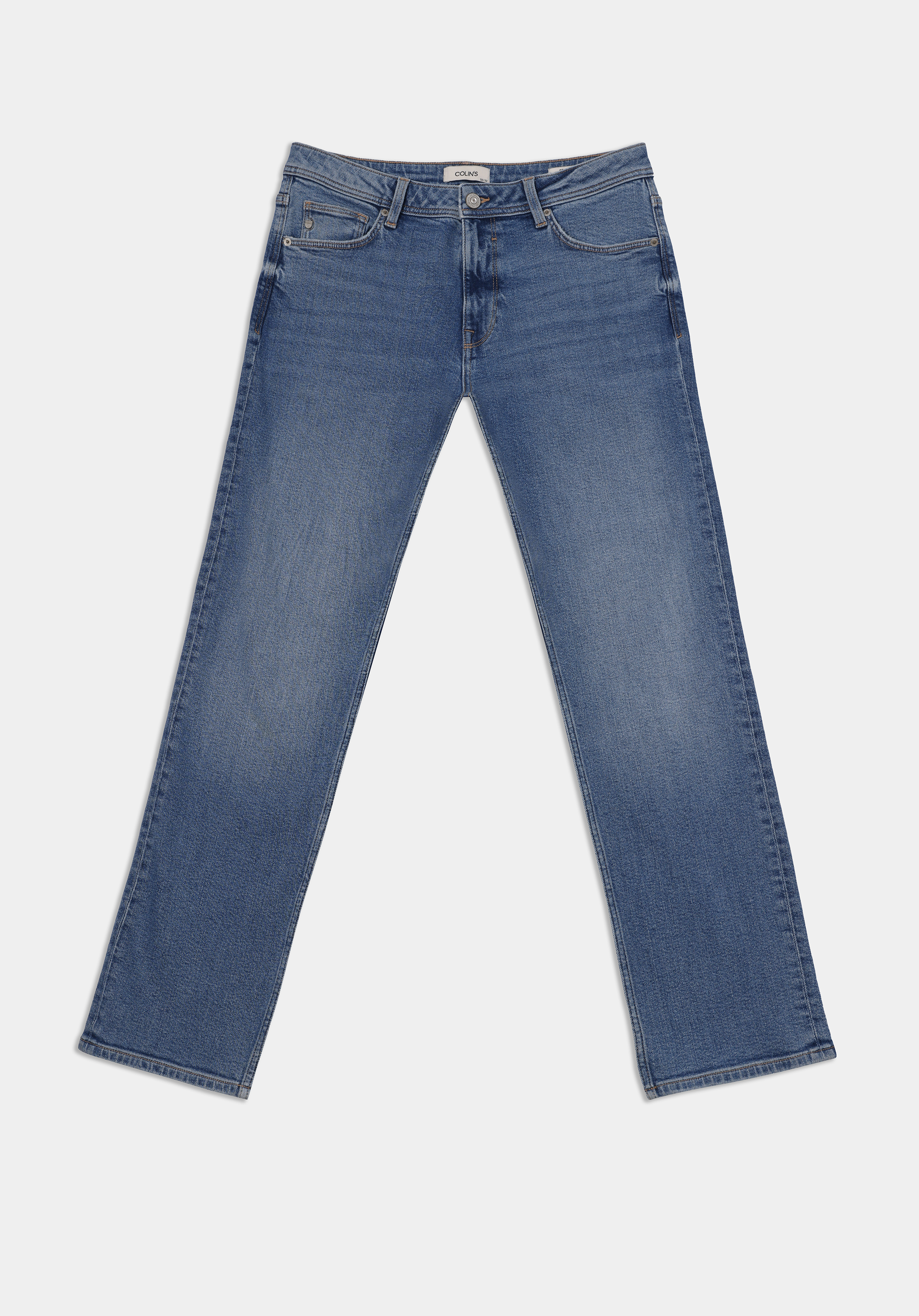 Regular Fit   Erkek Açik İndigo Jean Pantolon