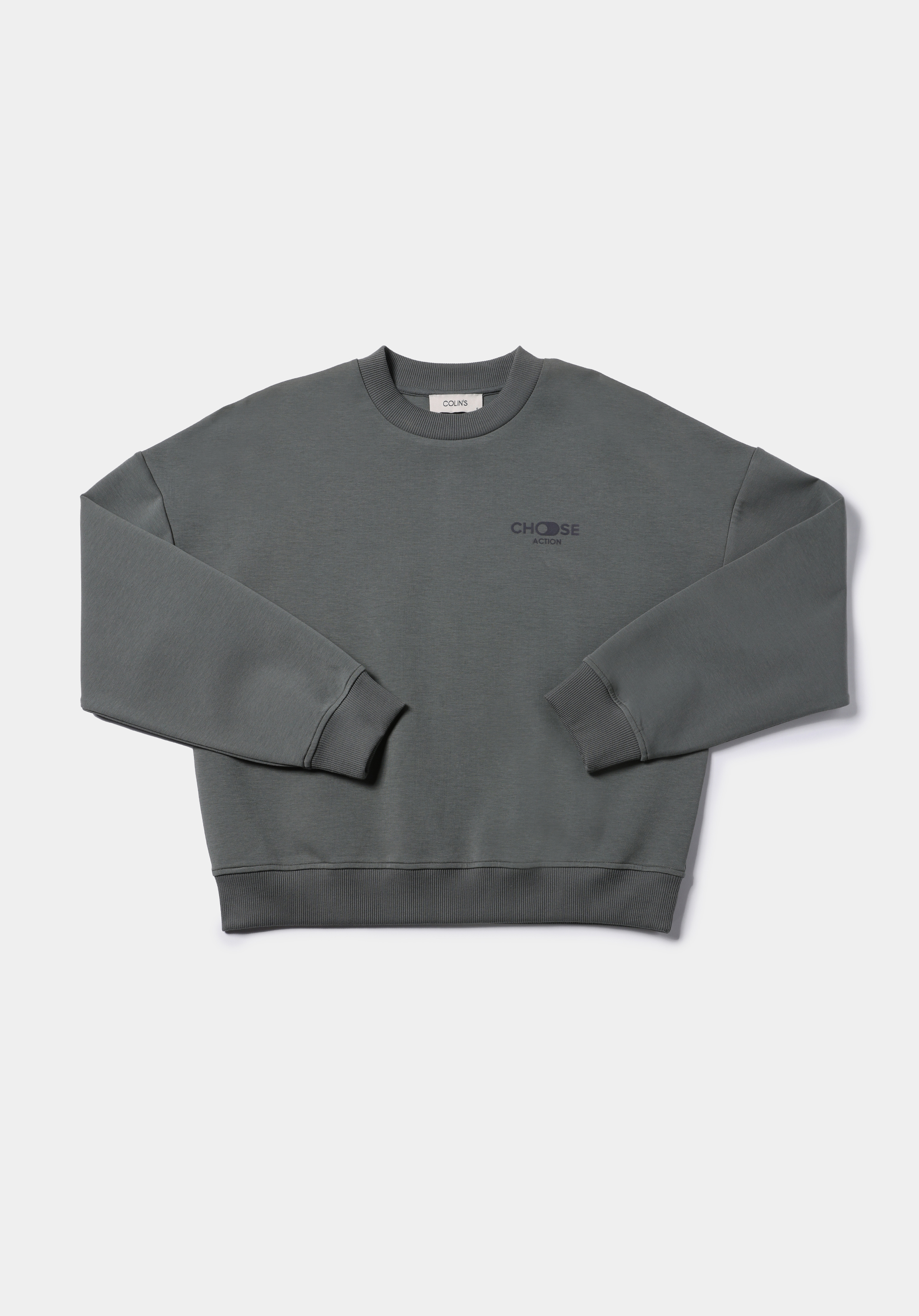 Regular Fit Yuvarlak Yaka Nakışlı Kadın Yeşil Sweatshirt