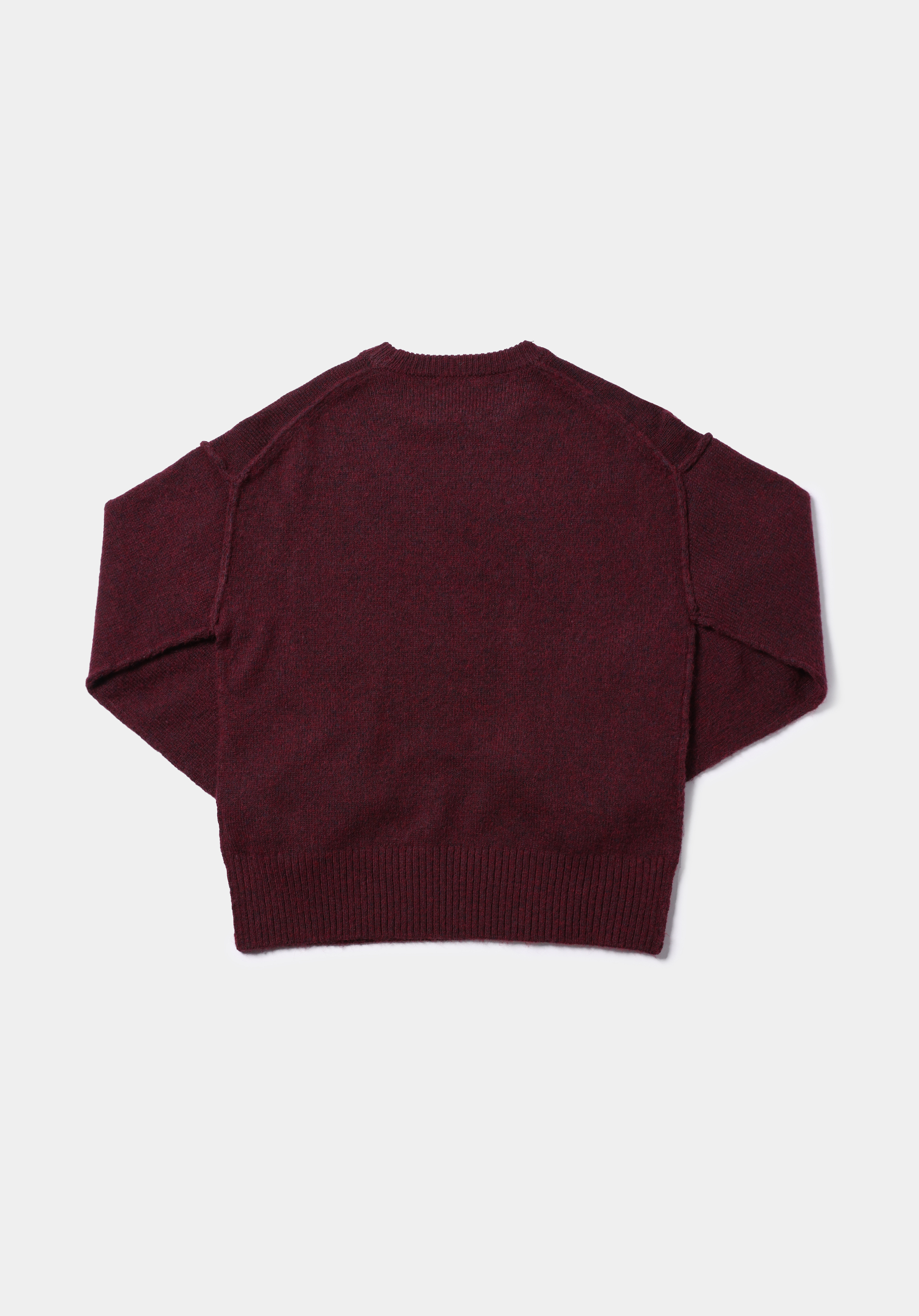 Regular Fit Yuvarlak Yaka Düz Kadın Mor Kazak