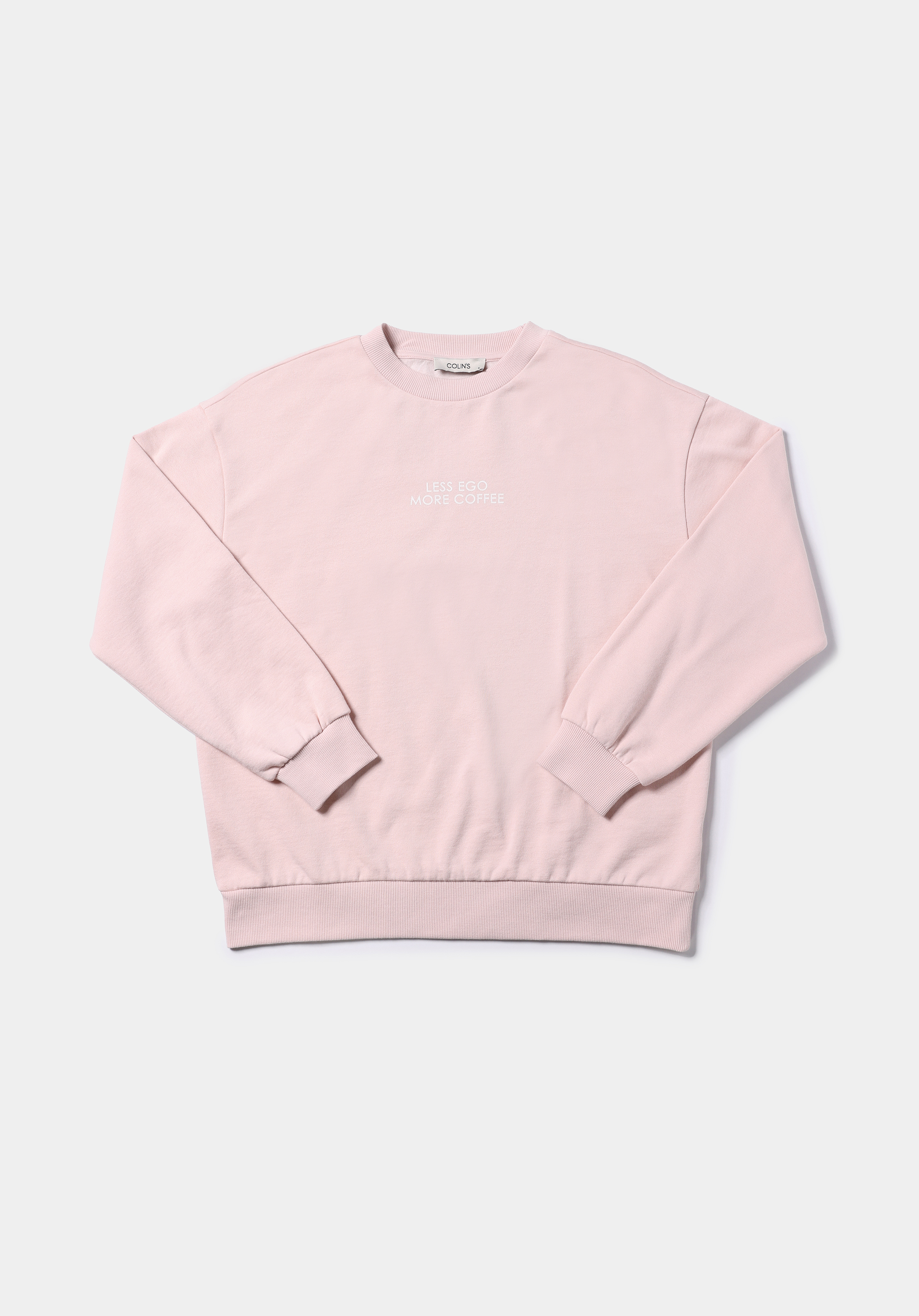 Regular Fit Yuvarlak Yaka Düz Kadın Pembe Sweatshirt