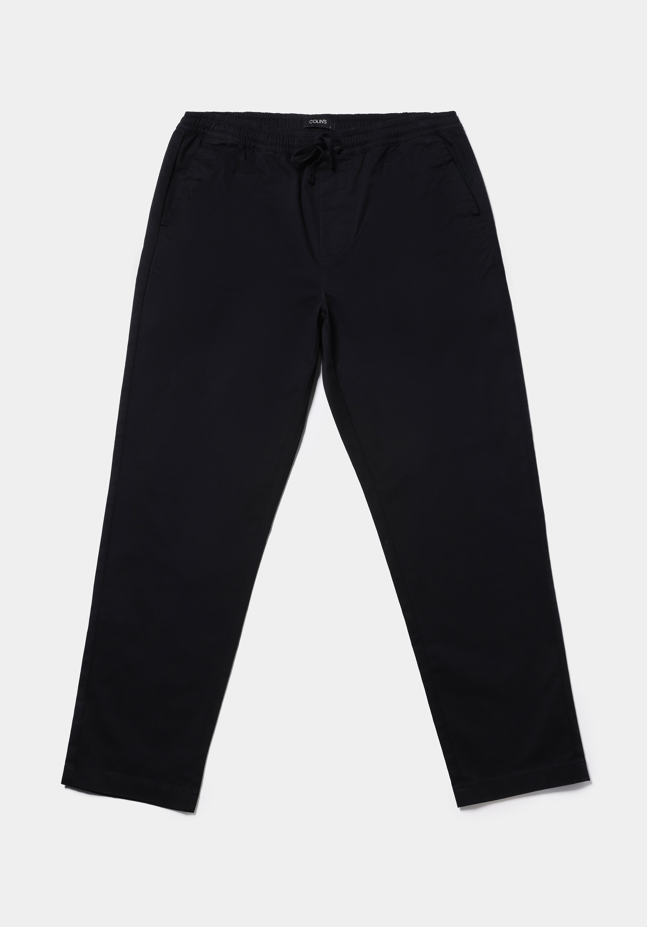 Regular Fit Orta Bel Düz Paça Erkek Siyah  Pantolon