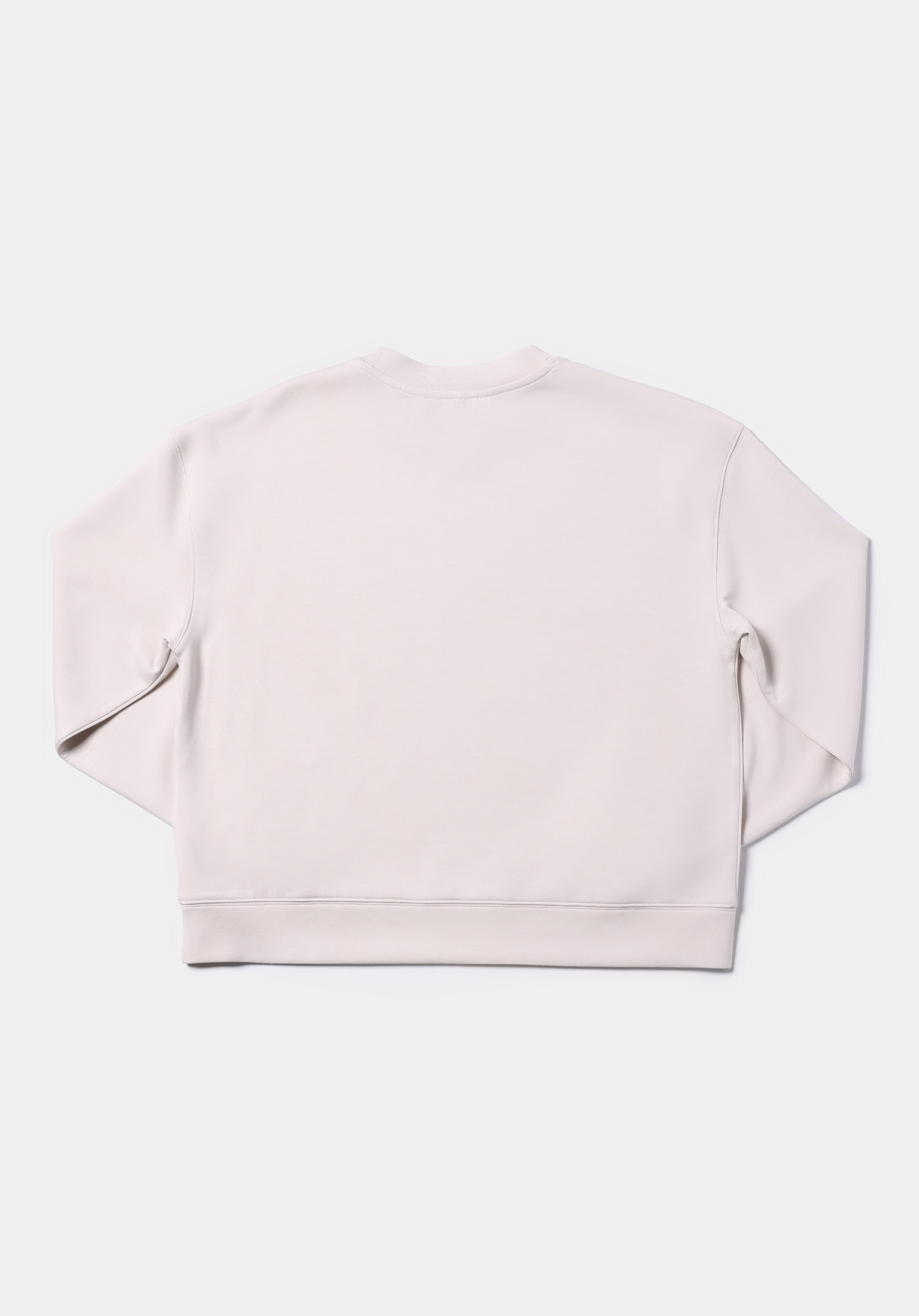 Regular Fit Yuvarlak Yaka Düz Kadın Ekru Sweatshirt