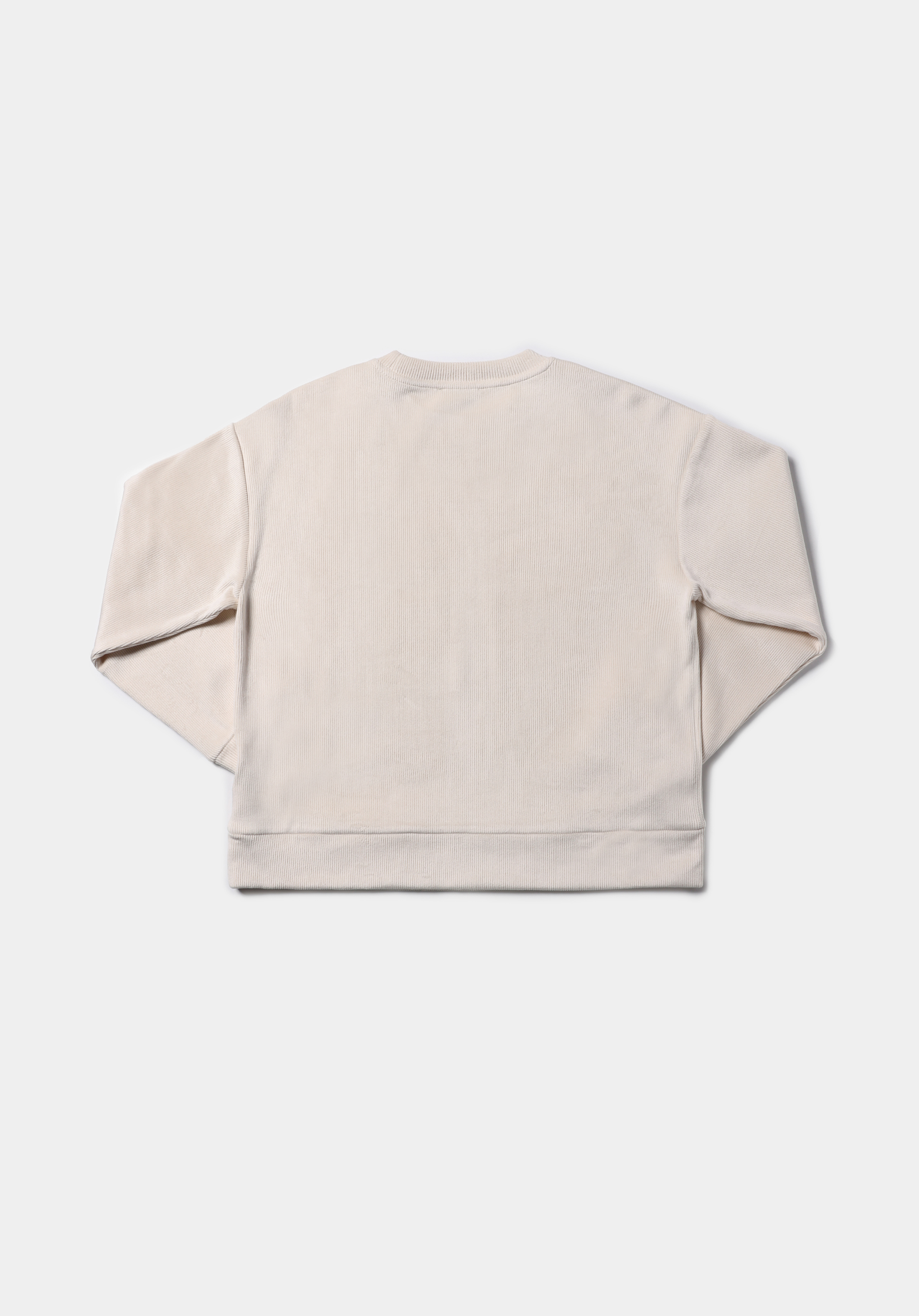 Regular Fit Yuvarlak Yaka Sloganlı Kadın Ekru Sweatshirt