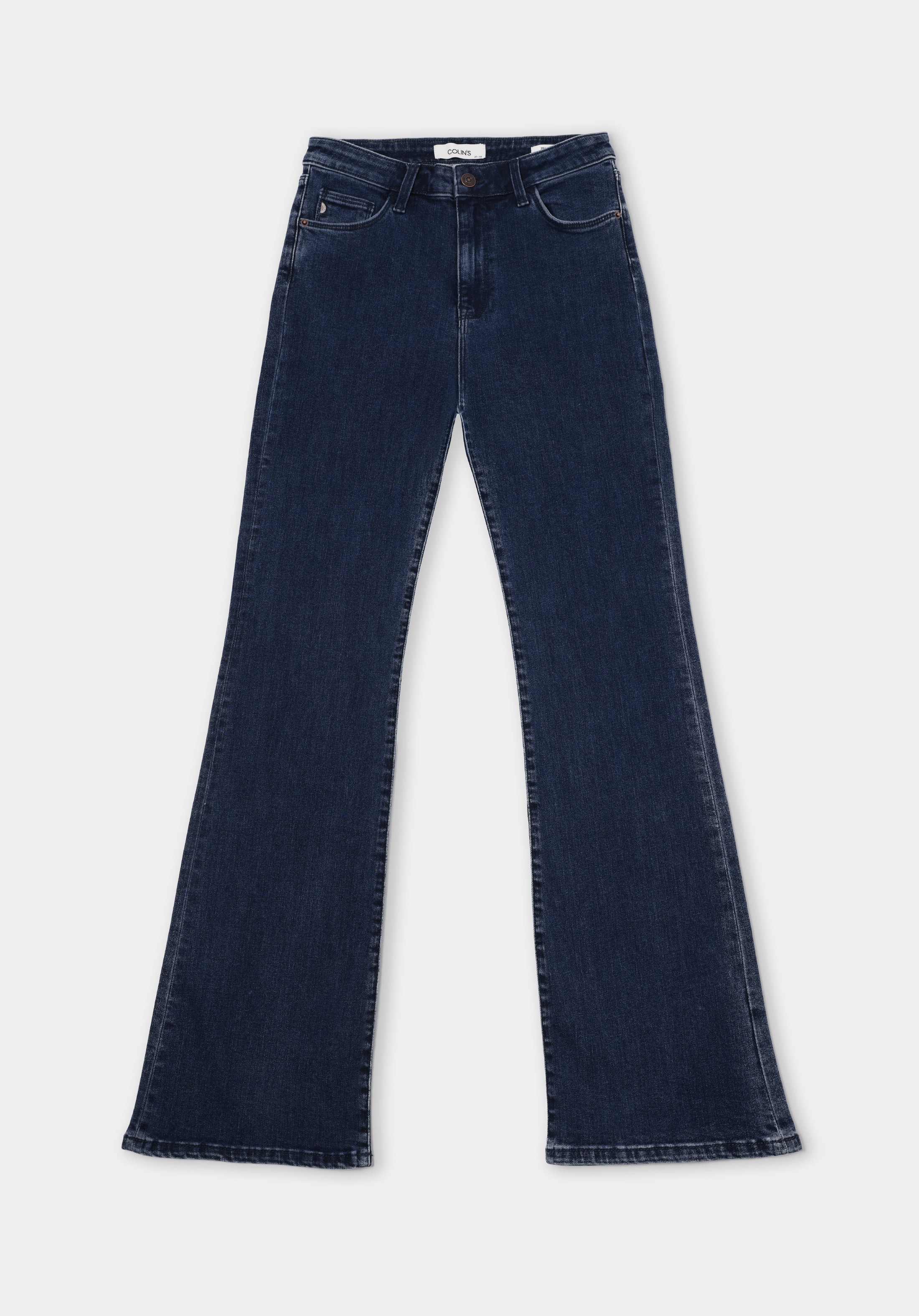 Regular Fit Orta Bel Bootcut Kadın Koyu İndigo Jean Pantolon