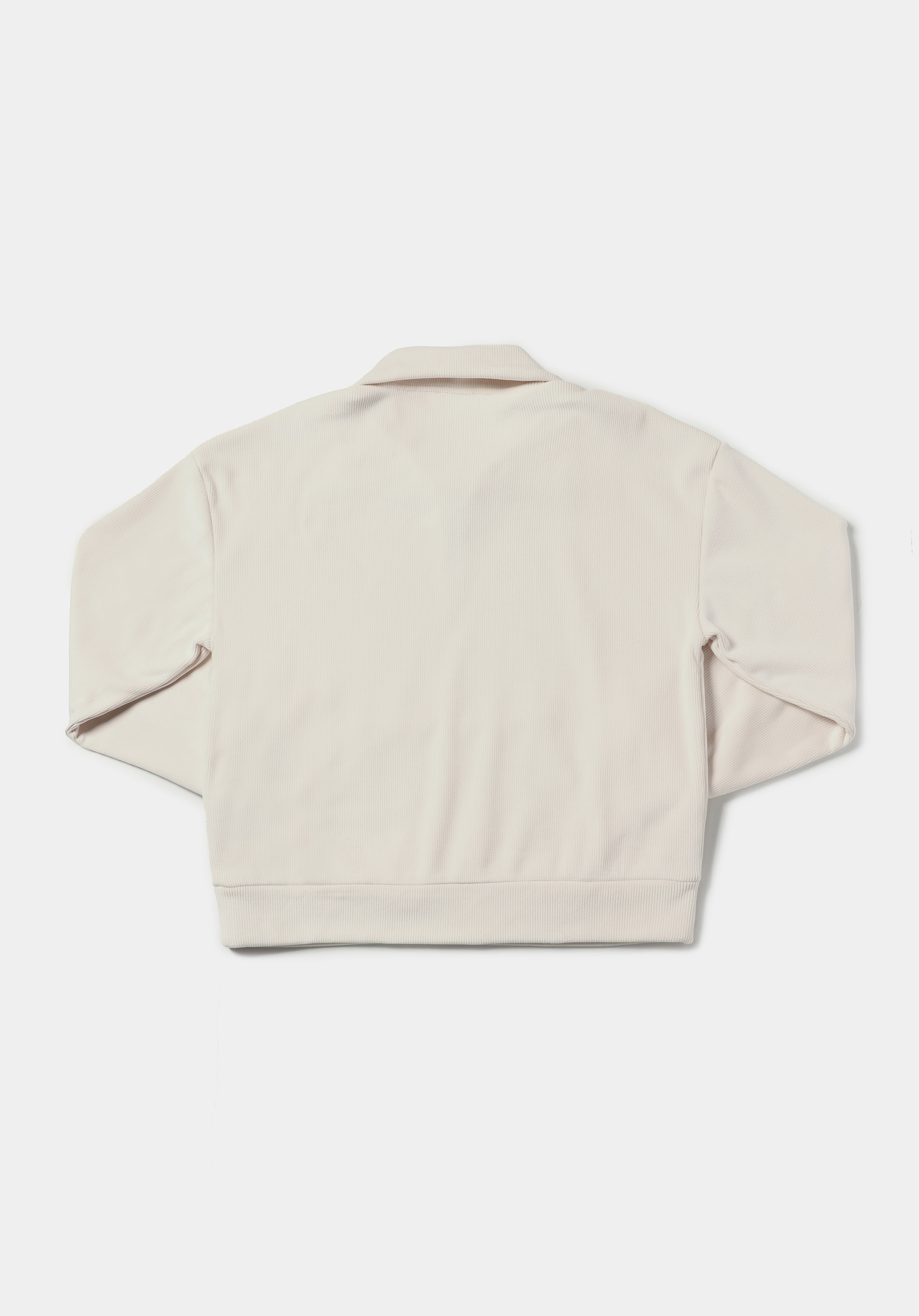 Regular Fit Polo Yaka Kadın Ekru Sweatshirt