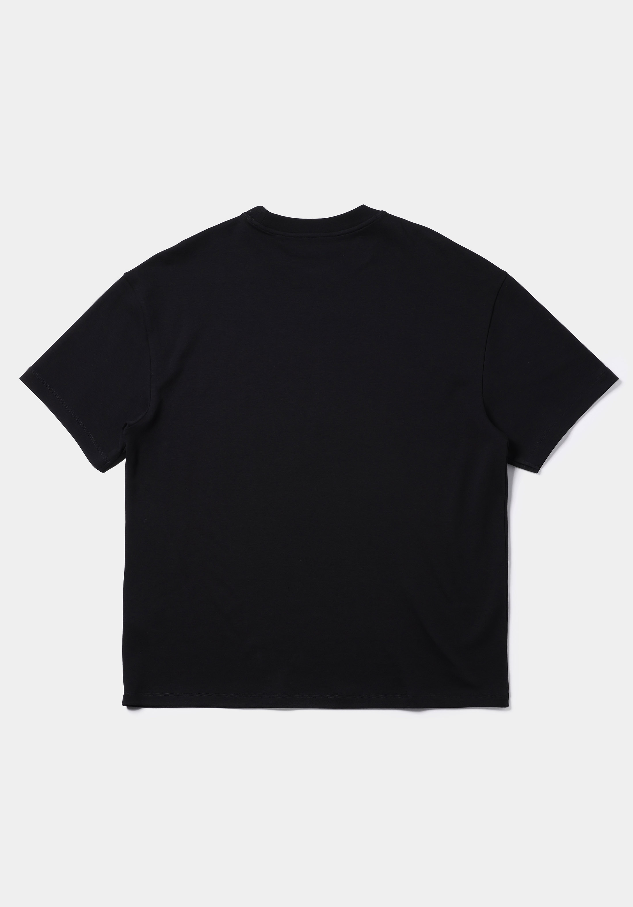 Oversize Fit Yuvarlak Yaka Düz Erkek Siyah Kısa Kol Tişört