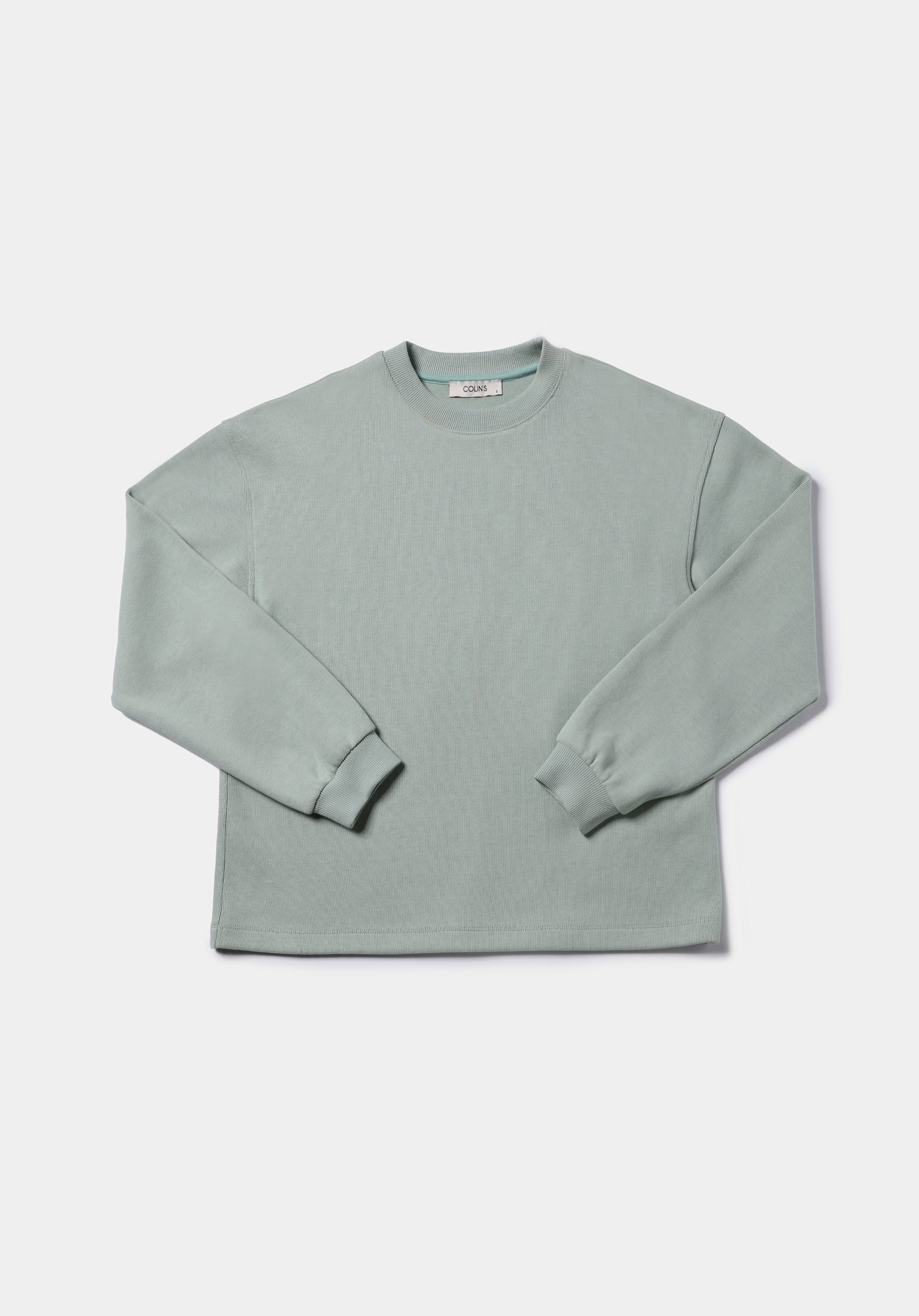 Regular Fit Yuvarlak Yaka Düz Kadın Yeşil Sweatshirt