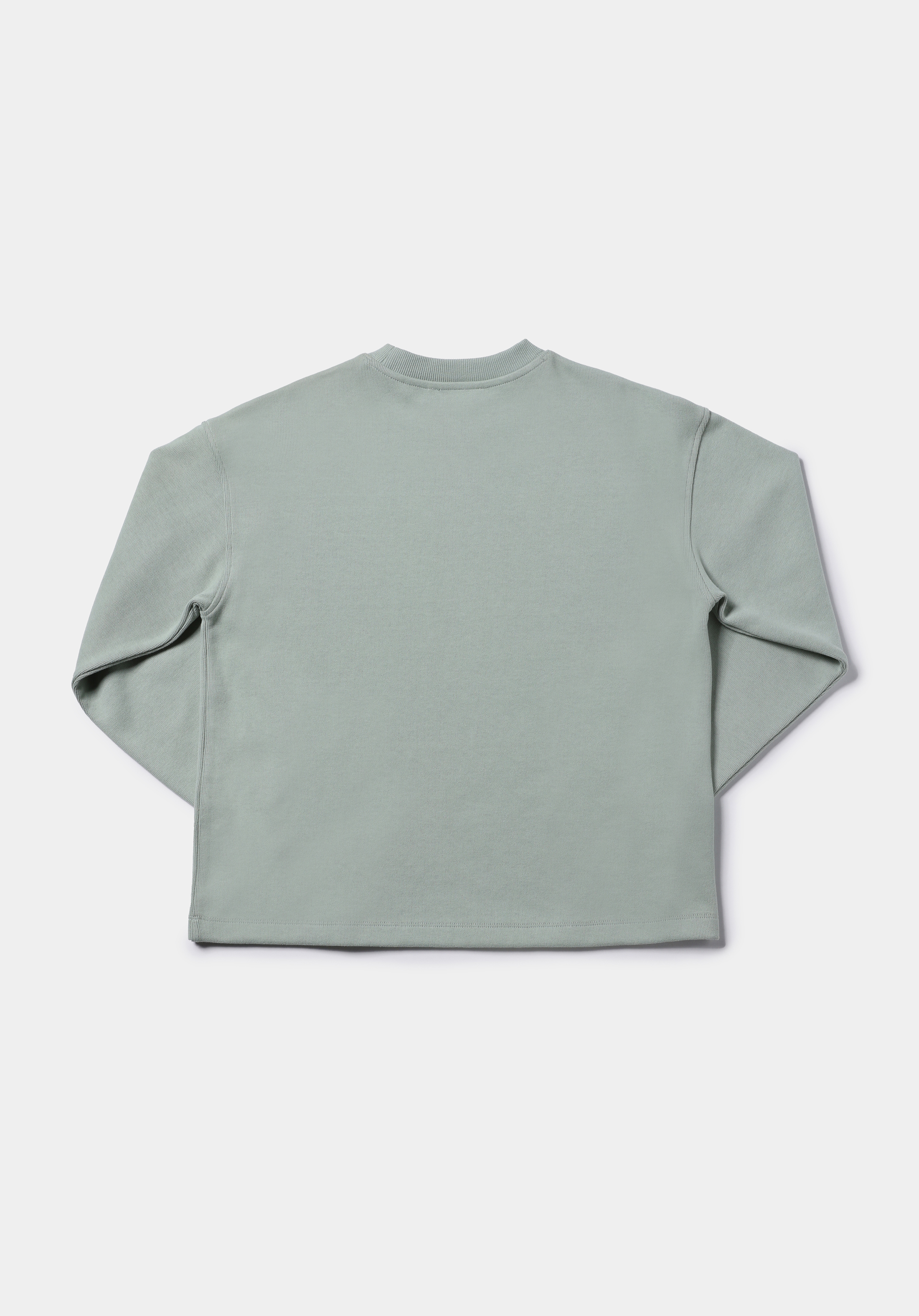 Regular Fit Yuvarlak Yaka Düz Kadın Yeşil Sweatshirt