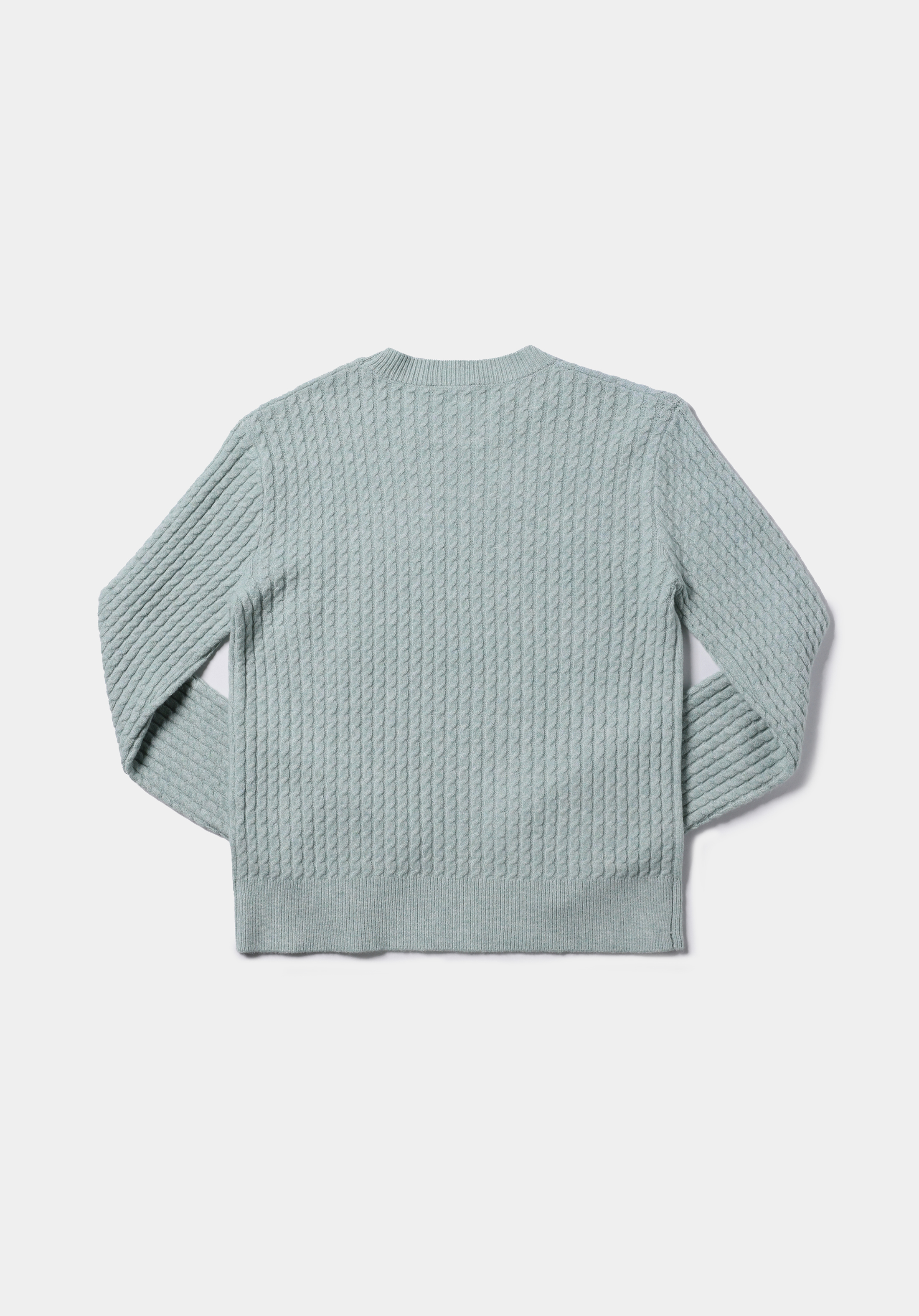 Regular Fit Yuvarlak Yaka Düz Kadın Yeşil Kazak