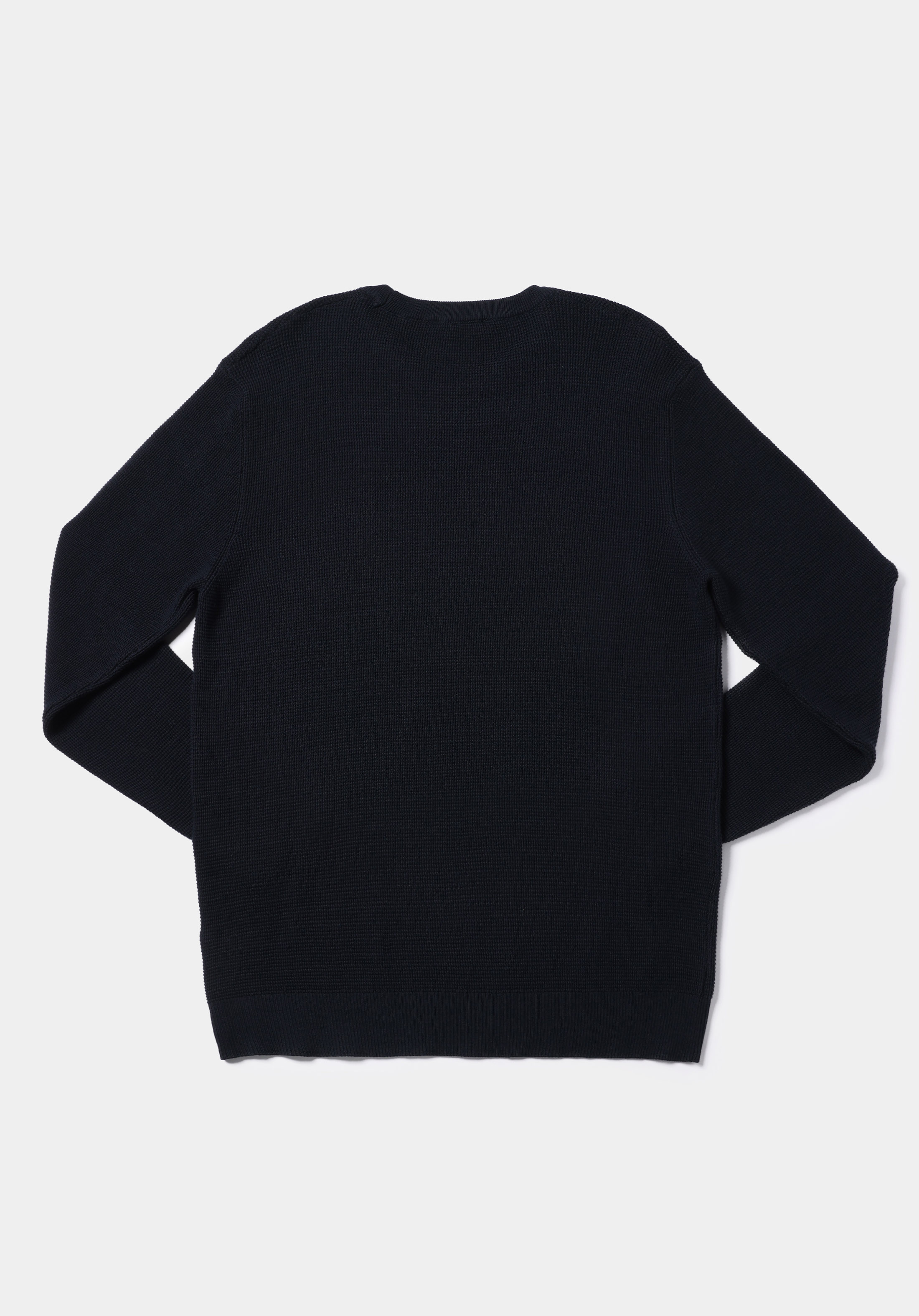 Regular Fit Yuvarlak Yaka Jakarlı Erkek Lacivert Kazak