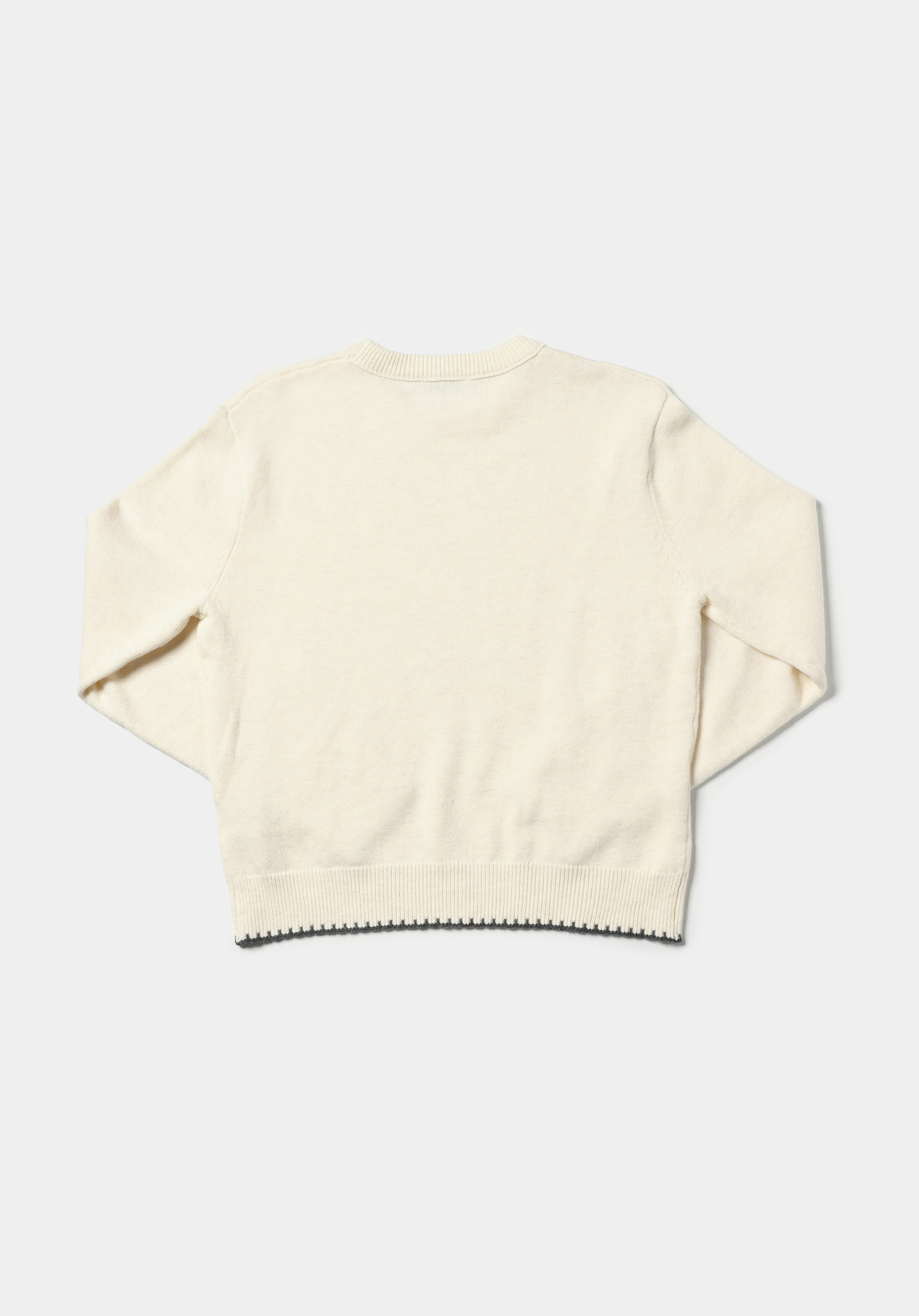 Regular Fit Yuvarlak Yaka Düz Kadın Ekru Kazak