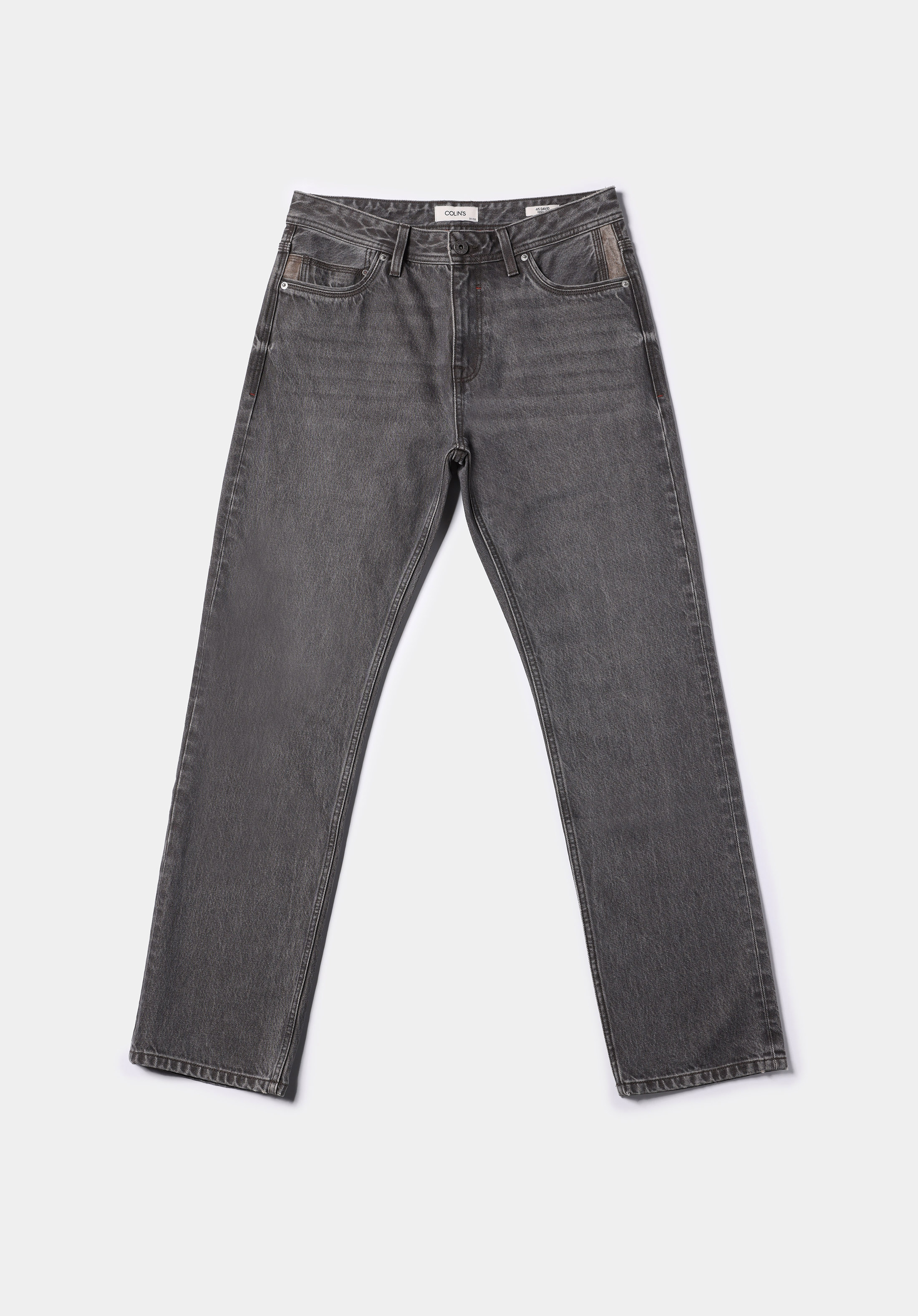 Regular Fit Orta Bel Düz Paça Erkek Siyah Jean Pantolon