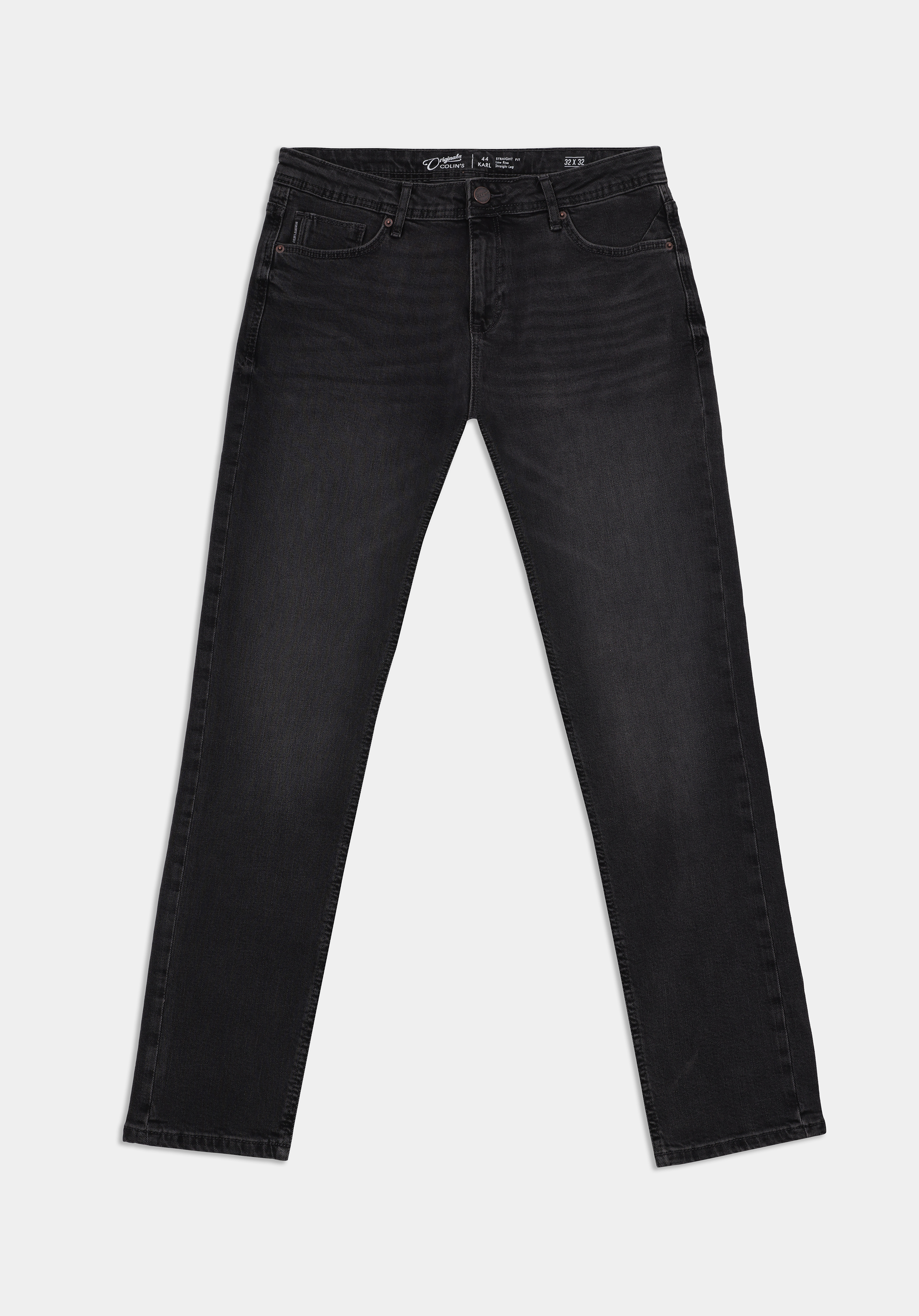 Straight Fit Düşük Bel Düz Paça Erkek Siyah Jean Pantolon