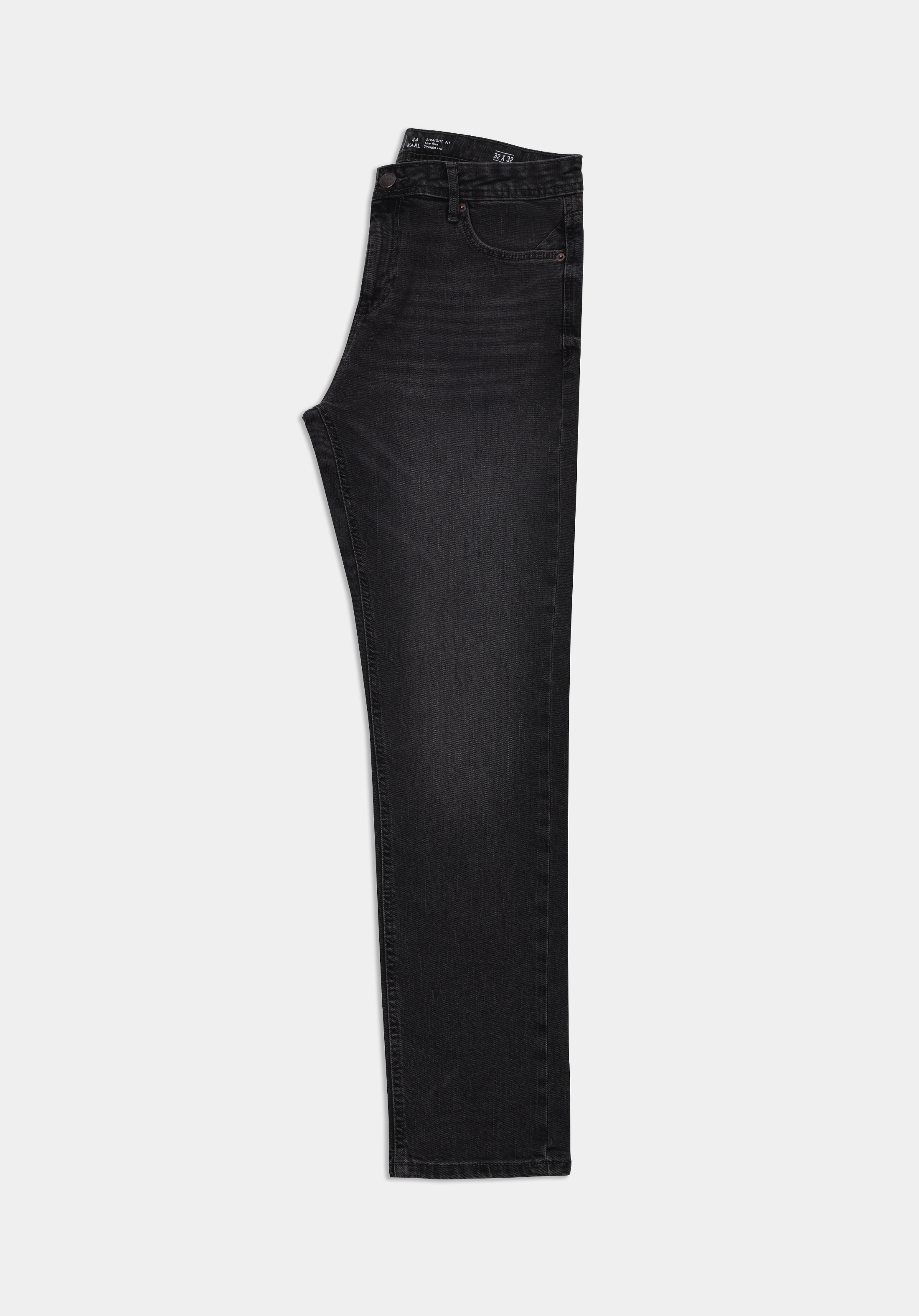 Straight Fit Düşük Bel Düz Paça Erkek Siyah Jean Pantolon