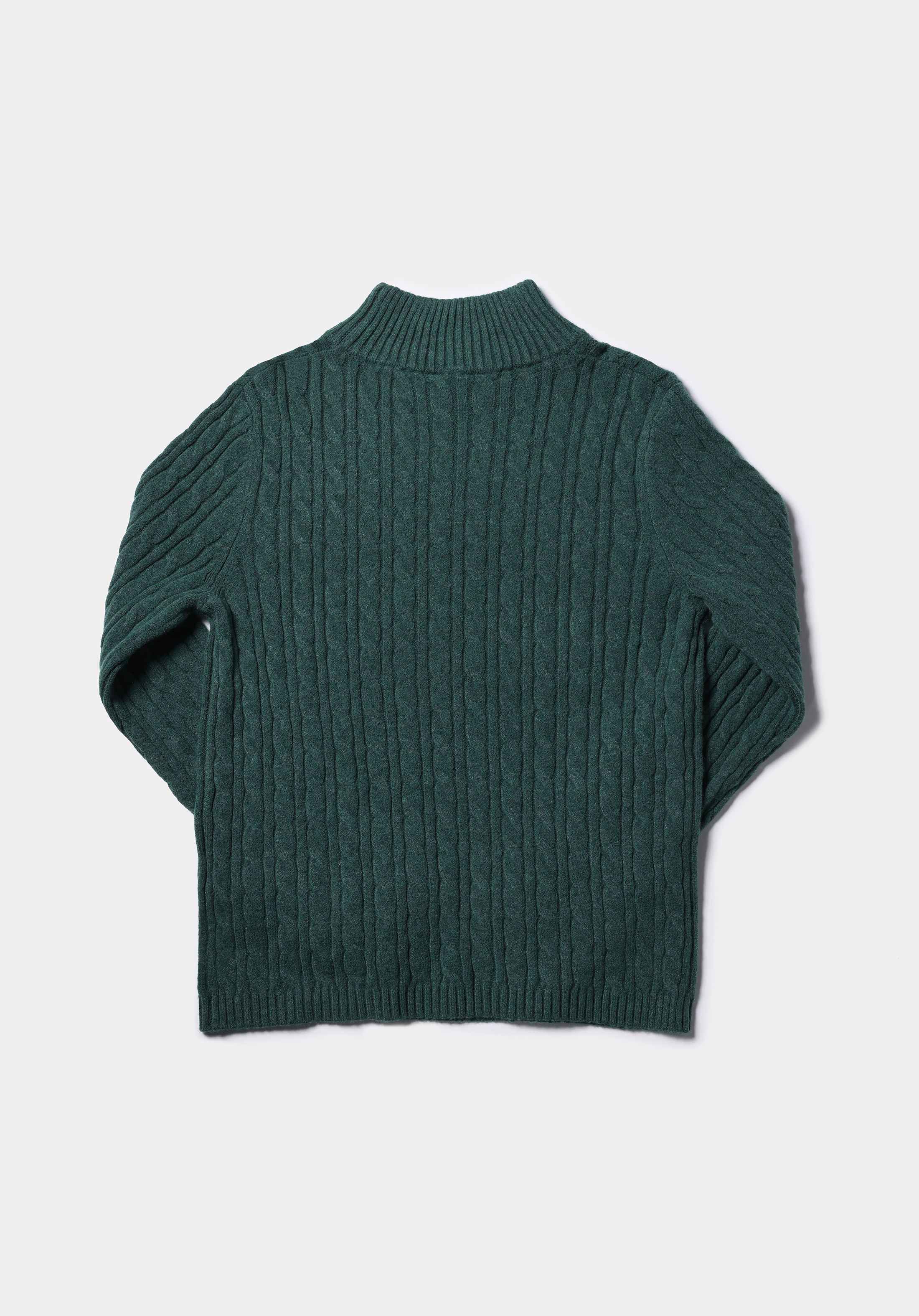 Regular Fit Yarım Balıkçı Yaka Düz Kadın Yeşil Kazak