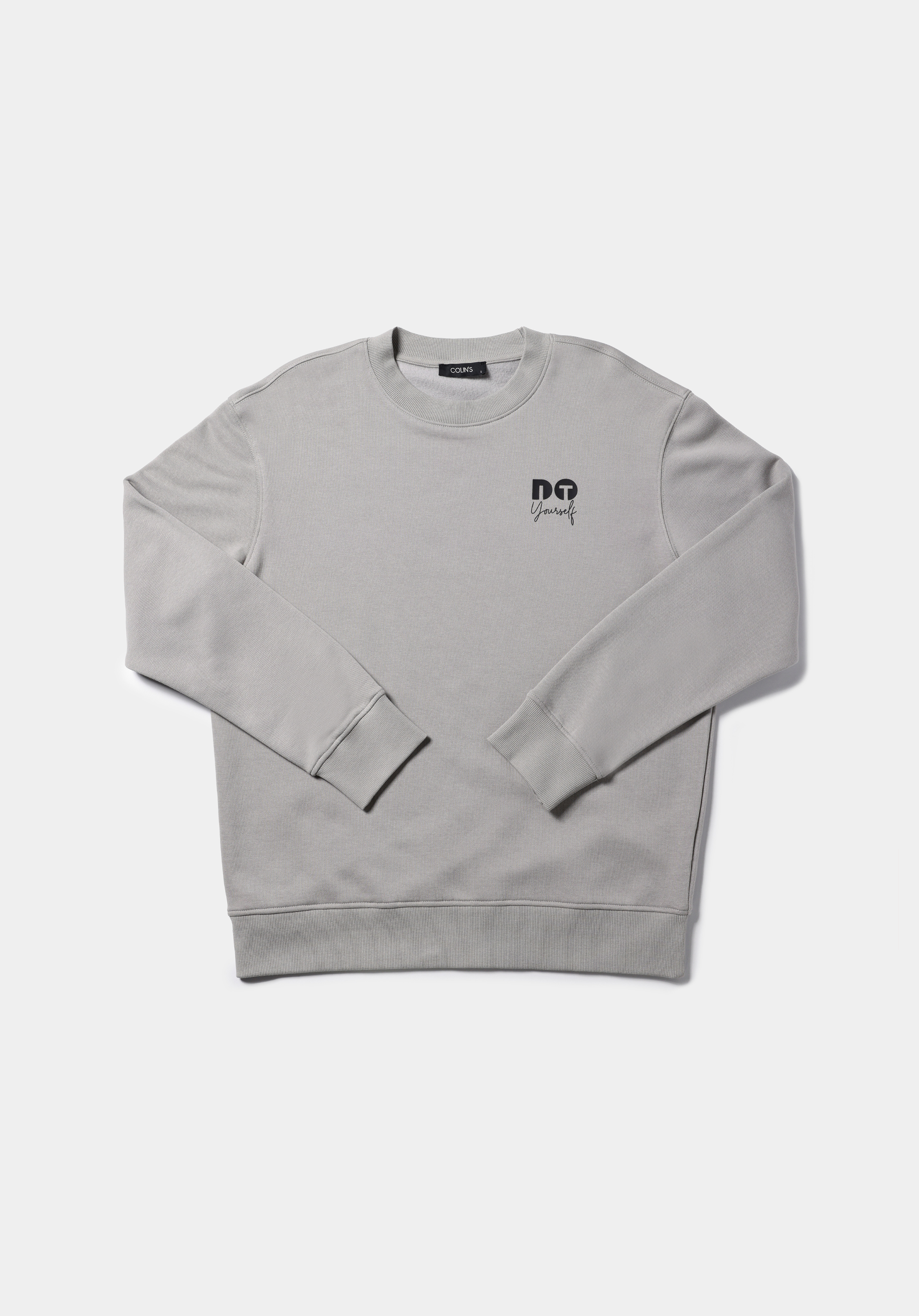 Comfort Fit   Erkek Gri Sweatshirt