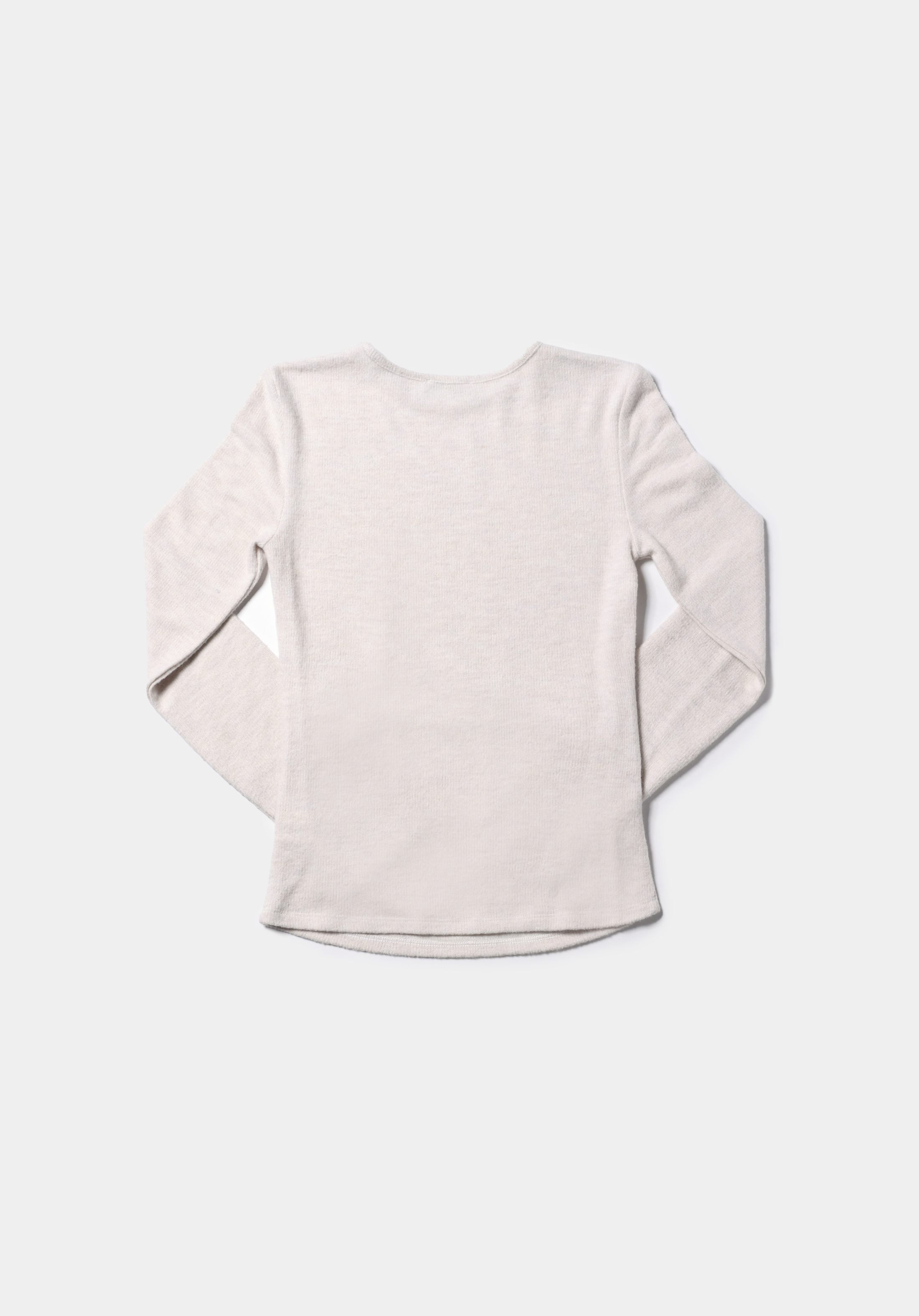 Slim Fit Yuvarlak Yaka Düz Kadın Ekru Tişört