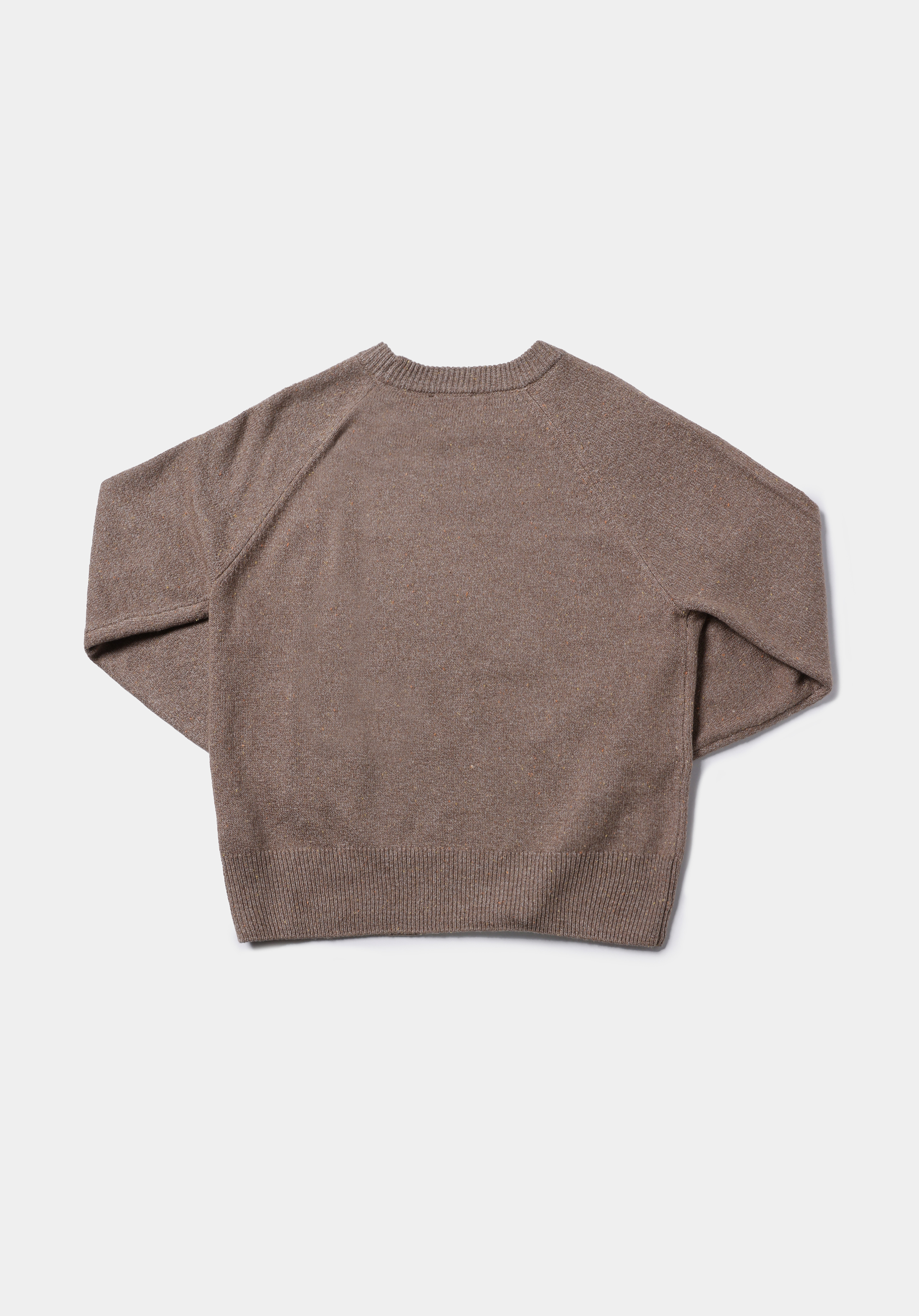 Regular Fit Yuvarlak Yaka Düz Kadın Kahverengi Kazak