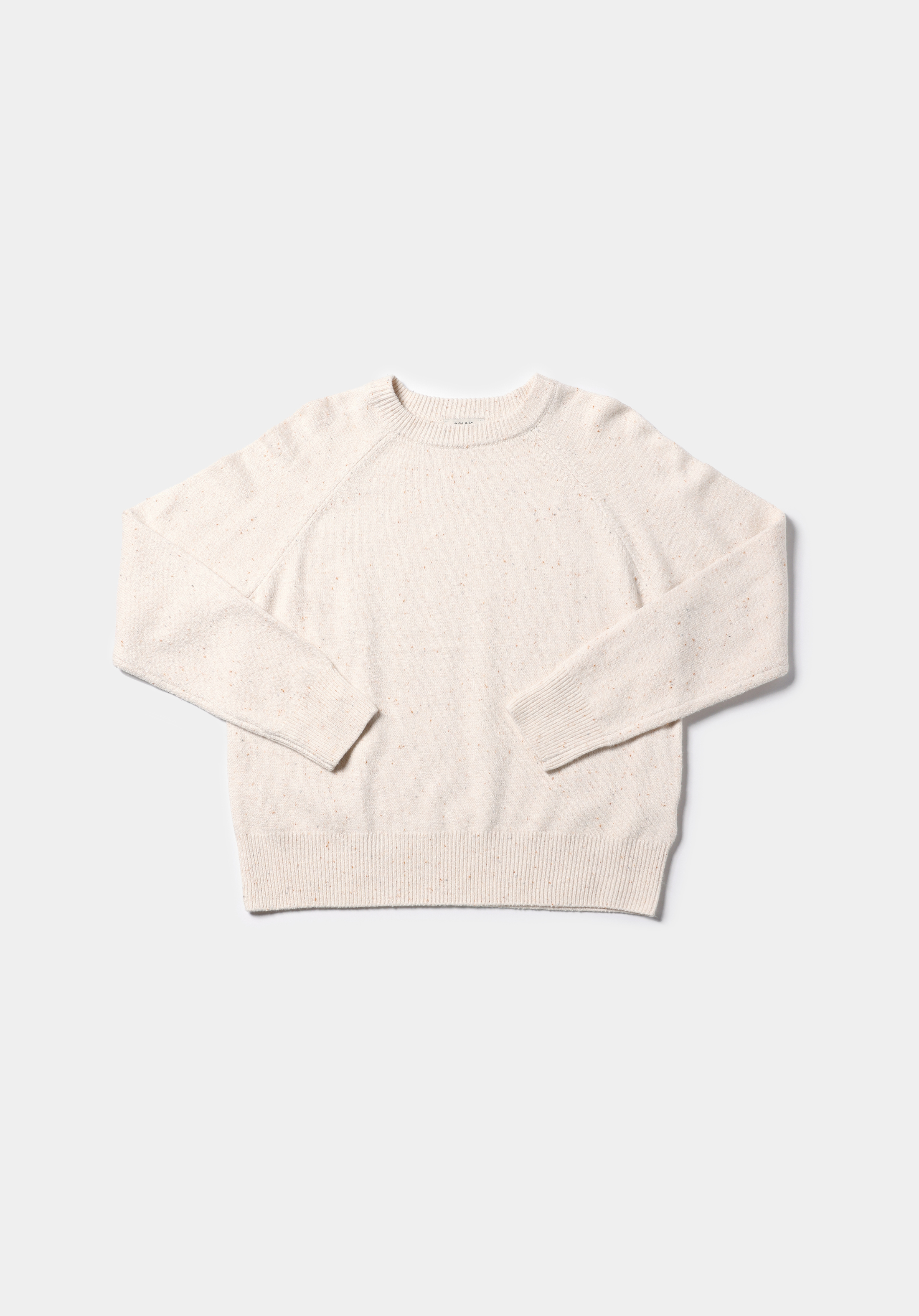 Regular Fit Yuvarlak Yaka Düz Kadın Ekru Kazak