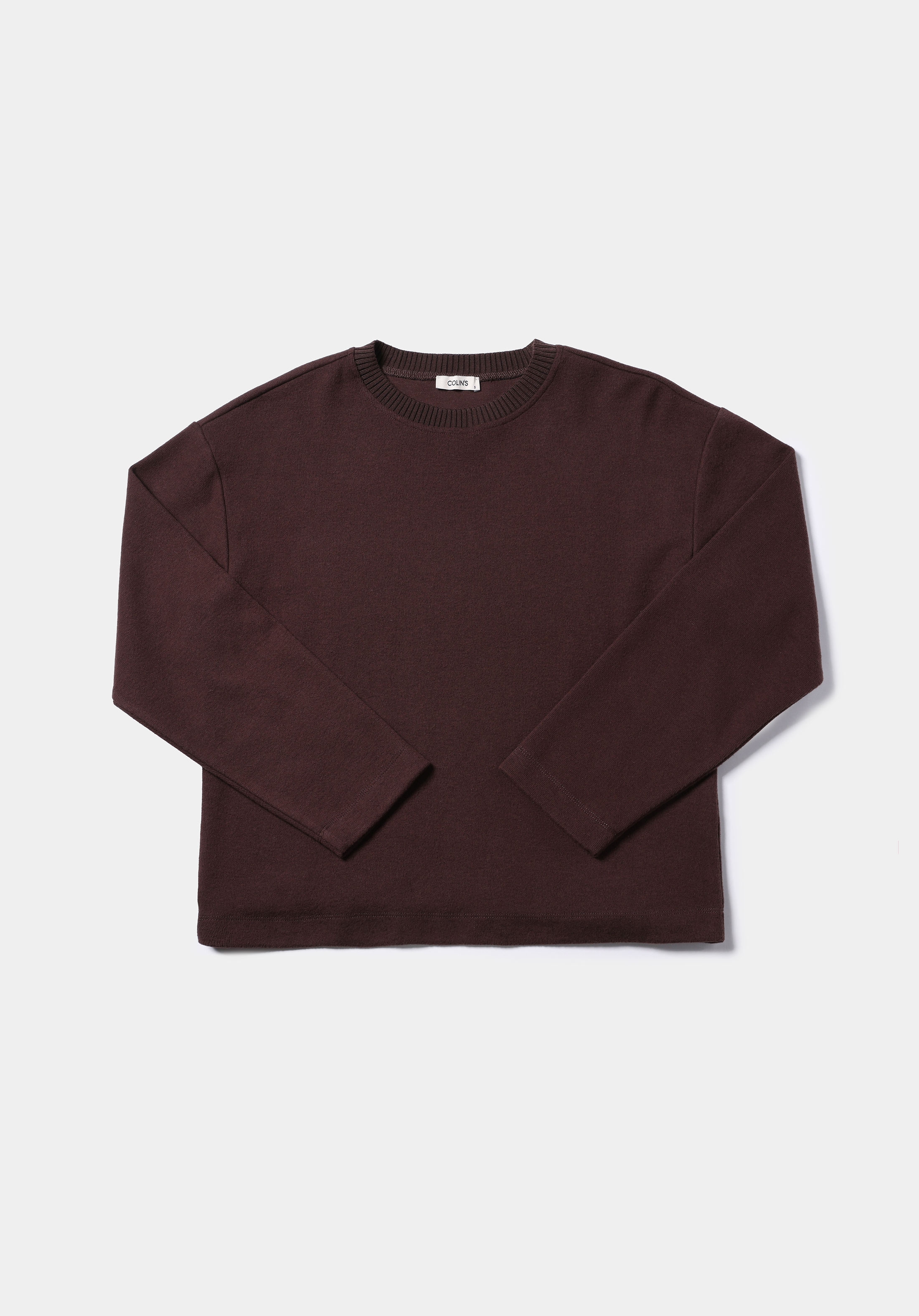 Regular Fit Yuvarlak Yaka Düz Kadın Kahverengi Tişört