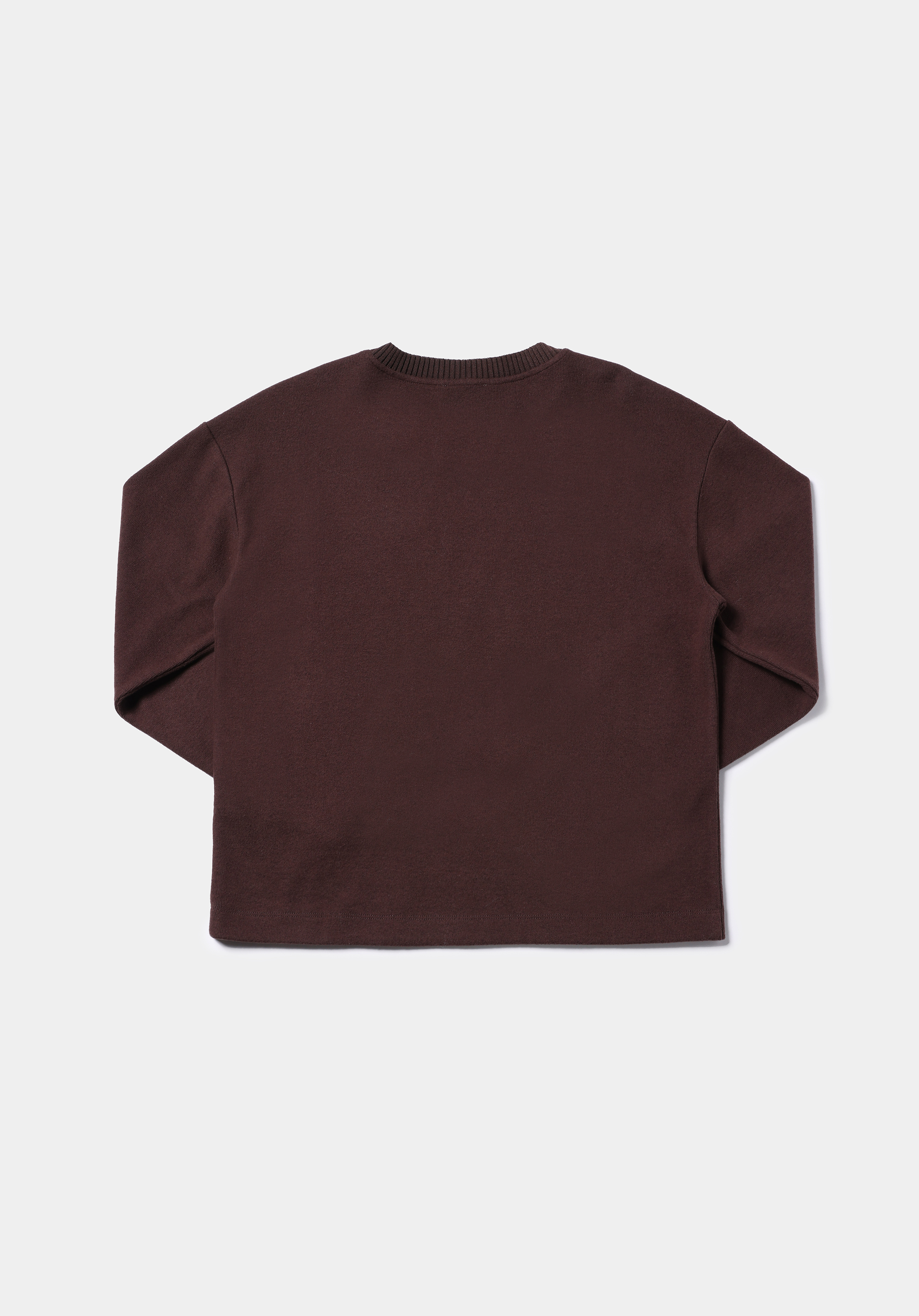 Regular Fit Yuvarlak Yaka Düz Kadın Kahverengi Tişört