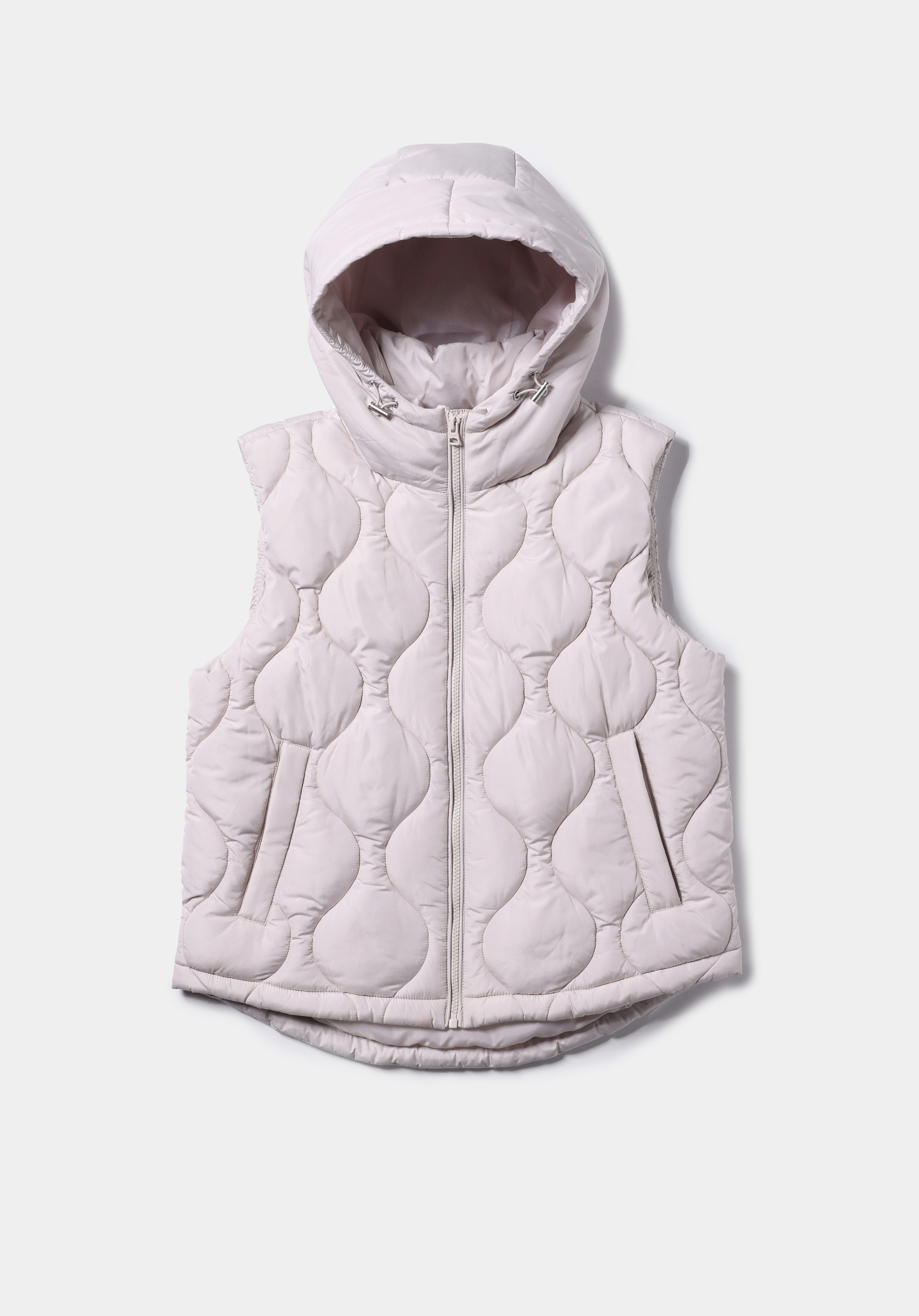 Regular Fit Kapüşonlu Fermuarlı Astarlı Suya Dayanıklı Kadın Taş Yelek