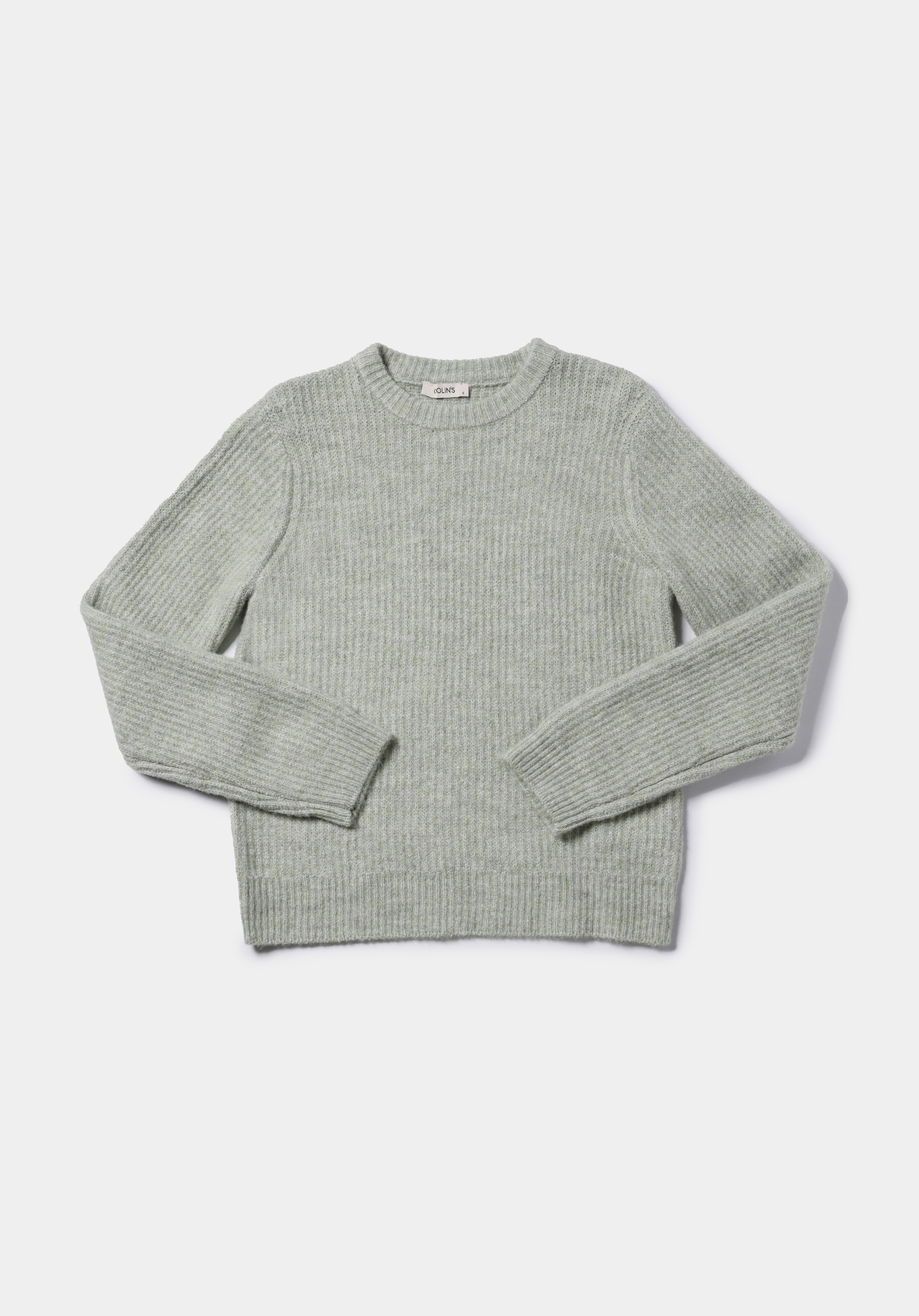 Regular Fit Yuvarlak Yaka Düz Kadın Yeşil Kazak