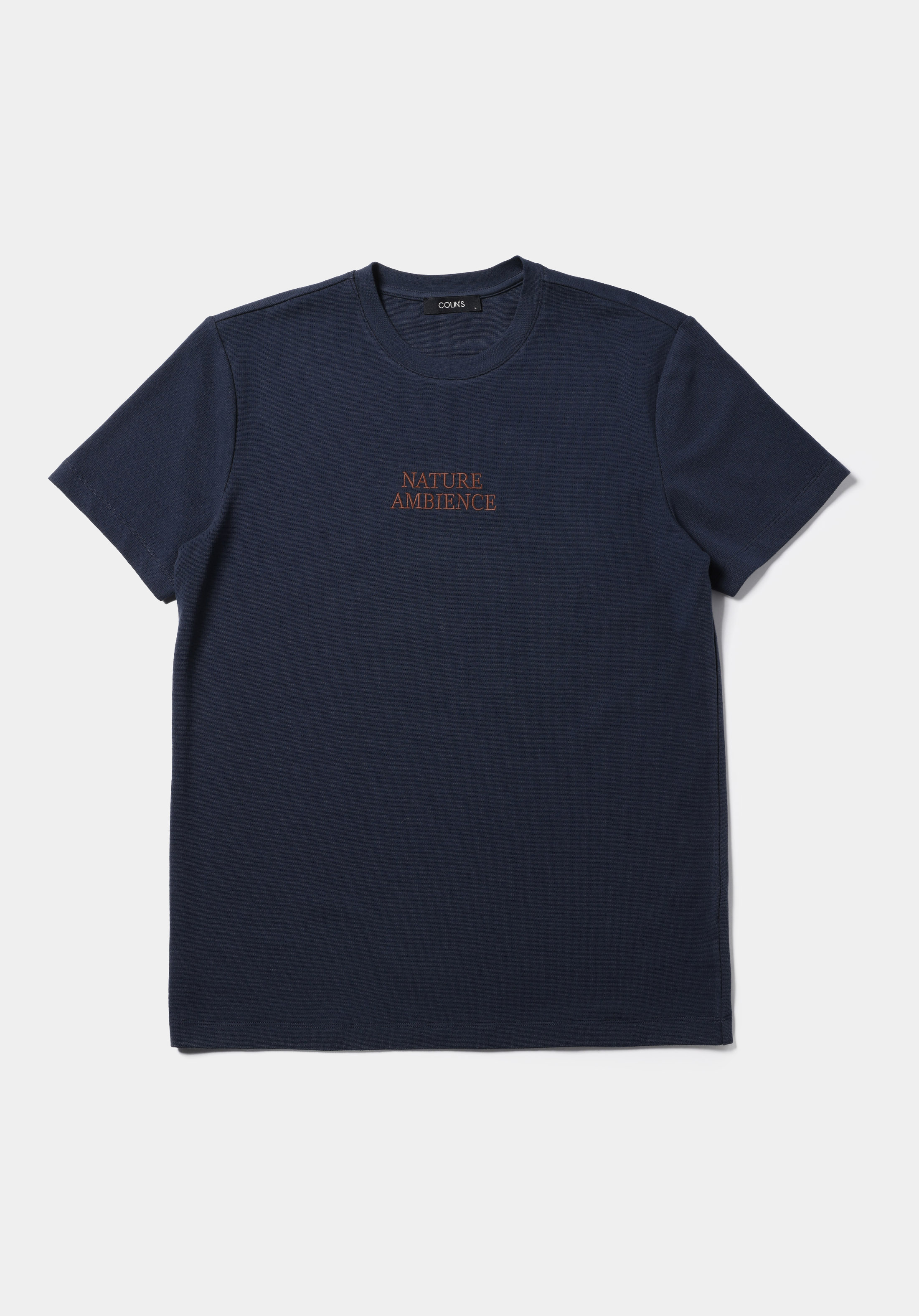 Regular Fit Yuvarlak Yaka Düz Erkek Lacivert Kısa Kol Tişört