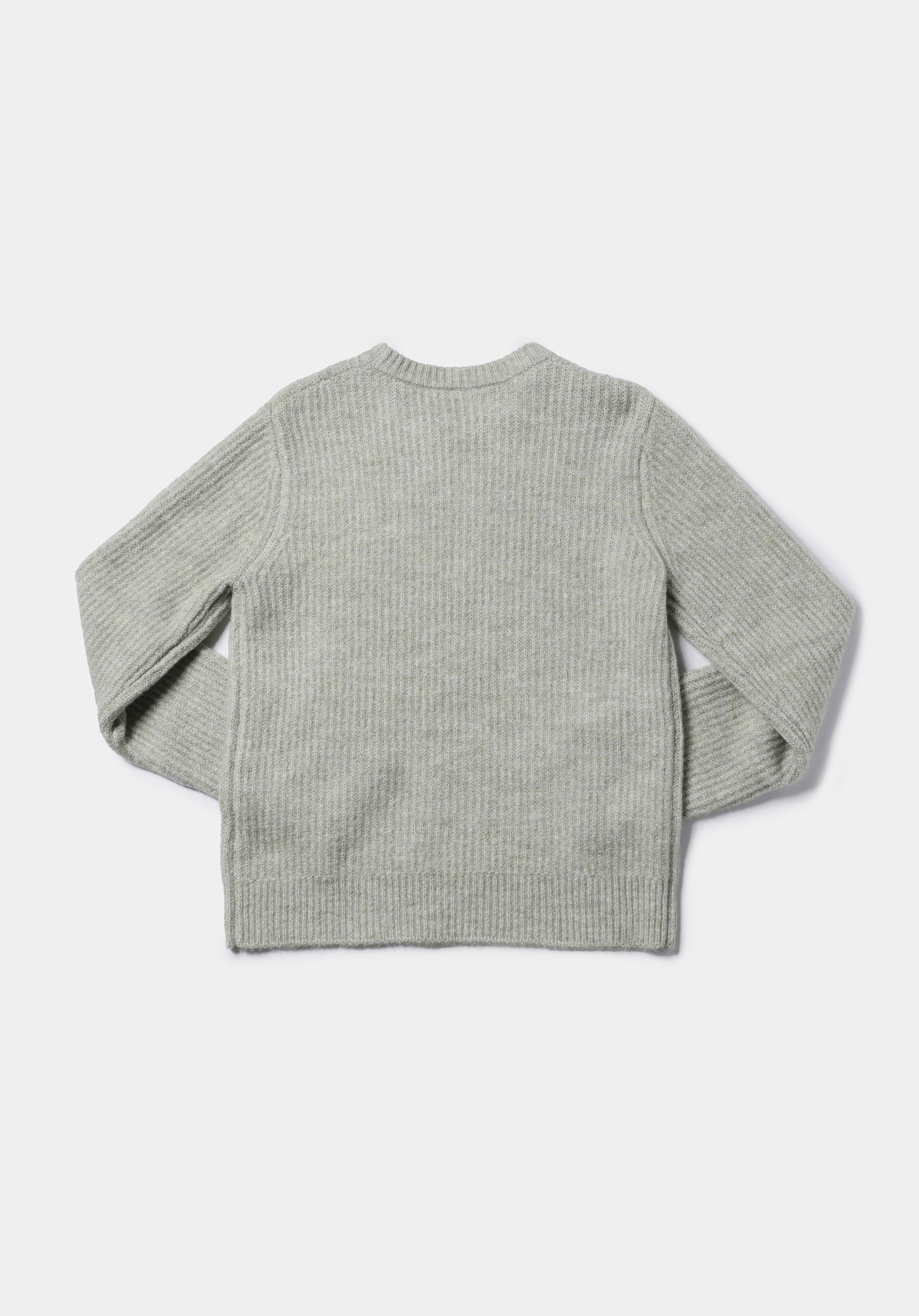 Regular Fit Yuvarlak Yaka Düz Kadın Yeşil Kazak