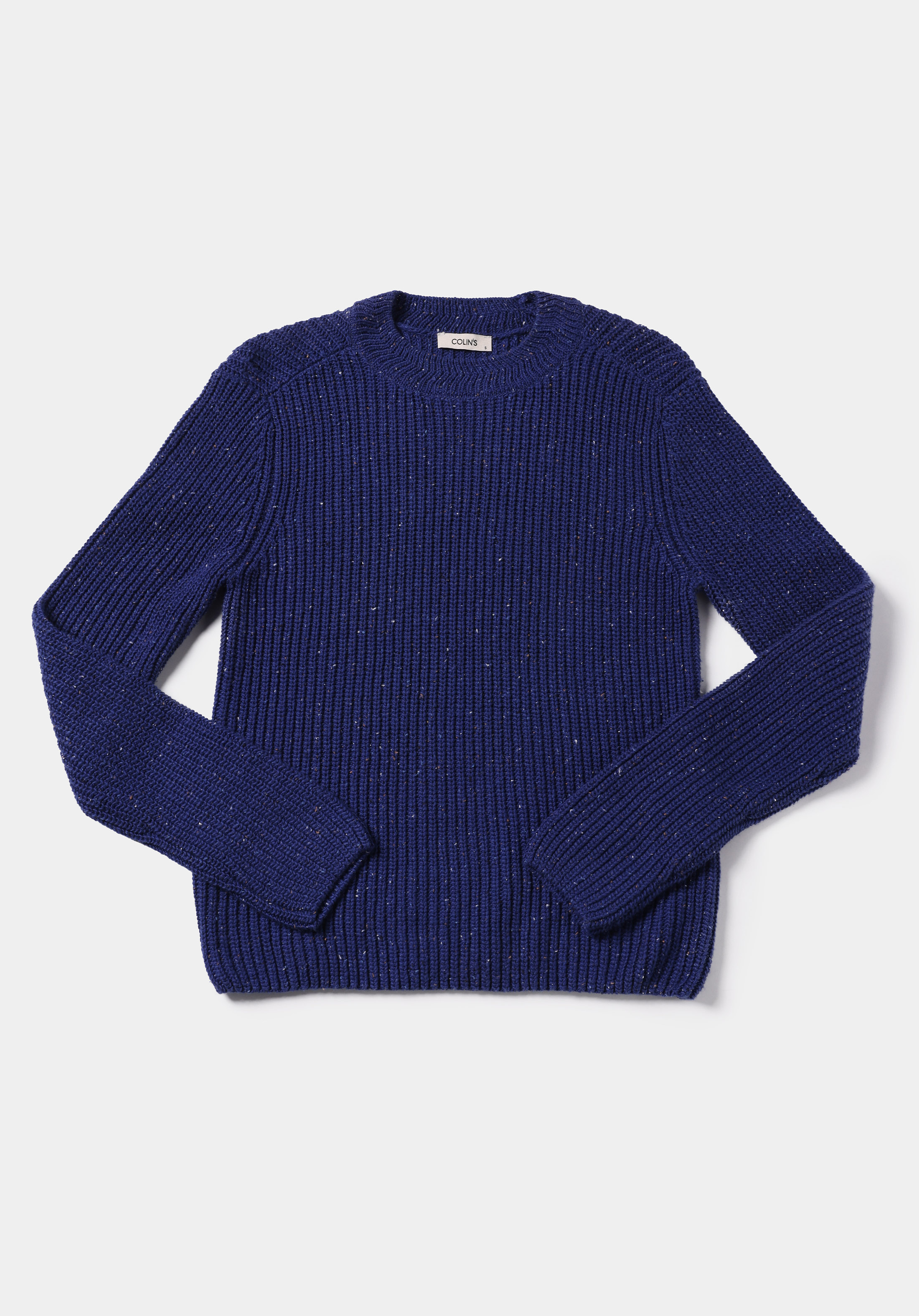 Regular Fit Yuvarlak Yaka Düz Kadın Mavi Kazak