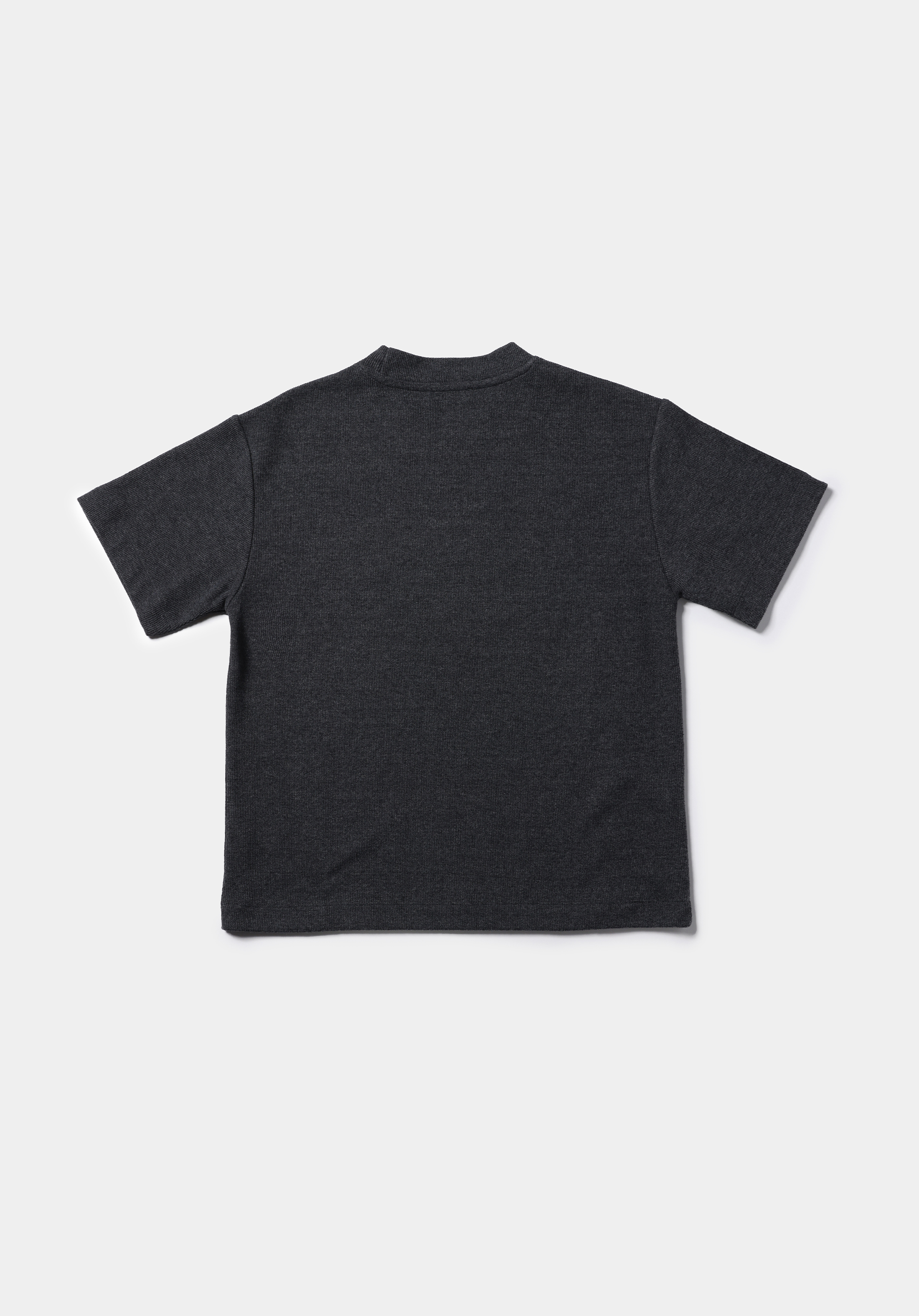 Regular Fit Yuvarlak Yaka Düz Kadın Gri Kısa Kol Tişört