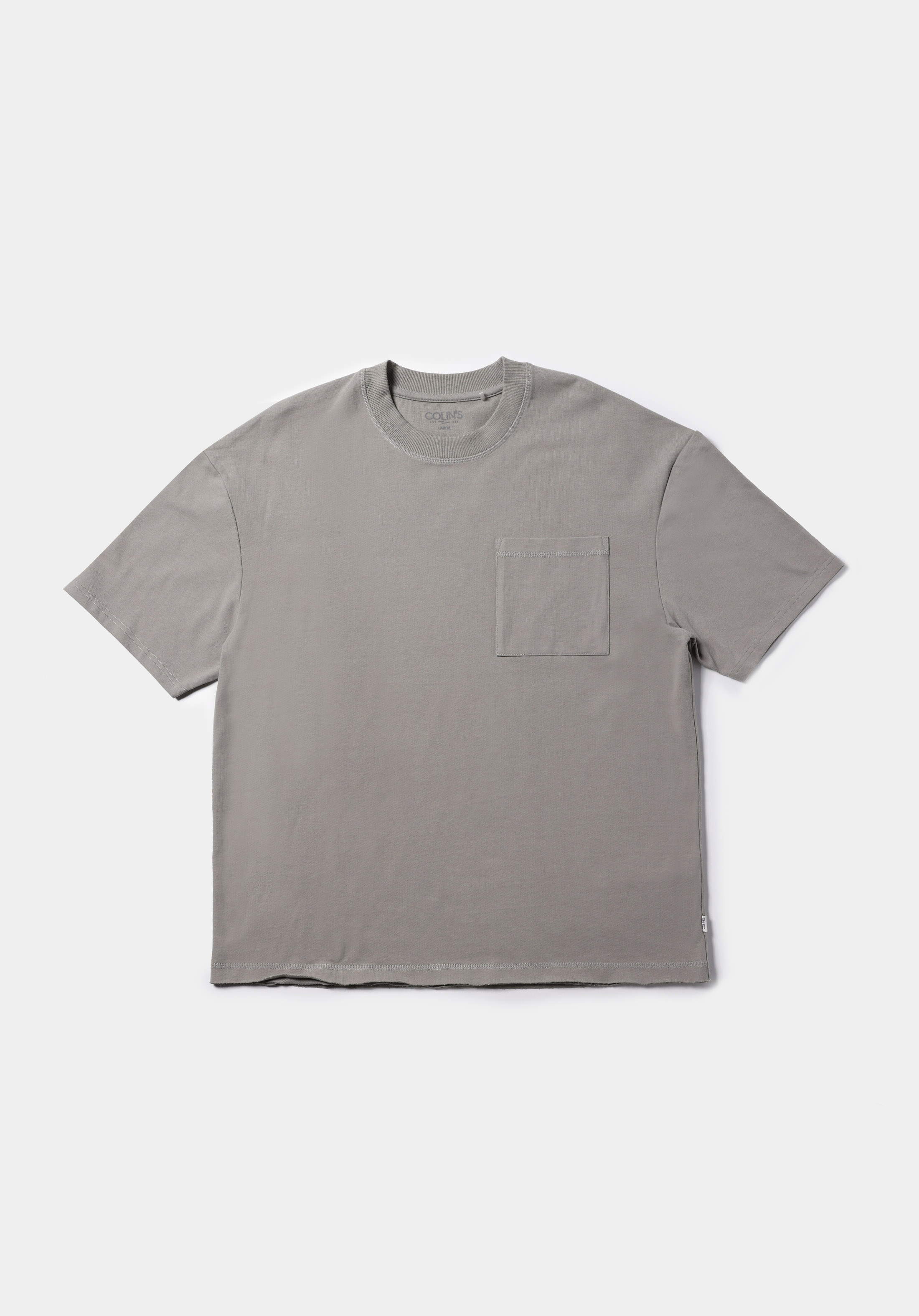 Oversize Fit Yuvarlak Yaka Düz Erkek Yeşil Kısa Kol Tişört