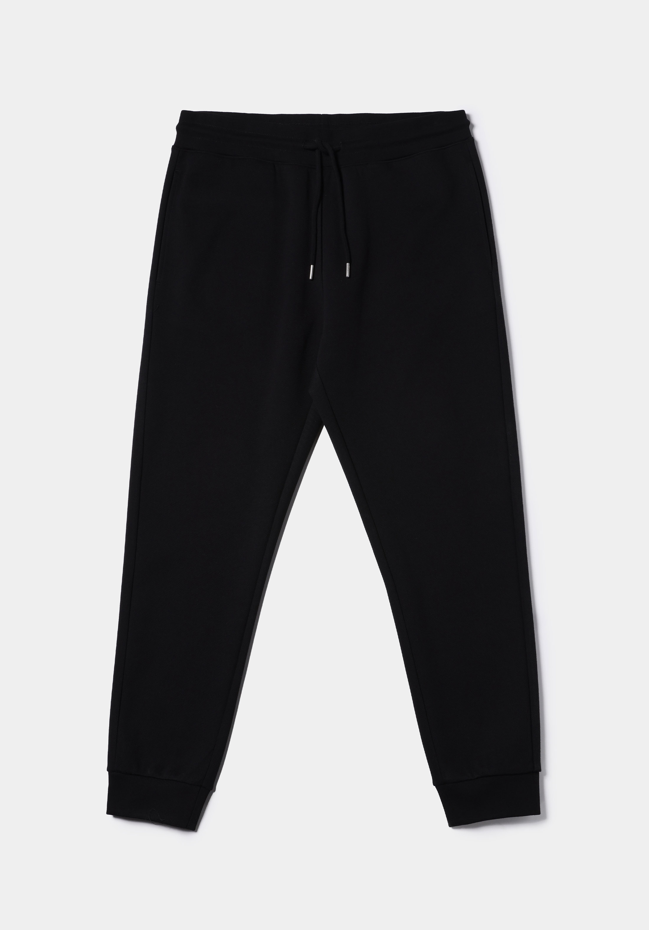 Regular Fit Orta Bel Düz Erkek Siyah Eşofman Altı