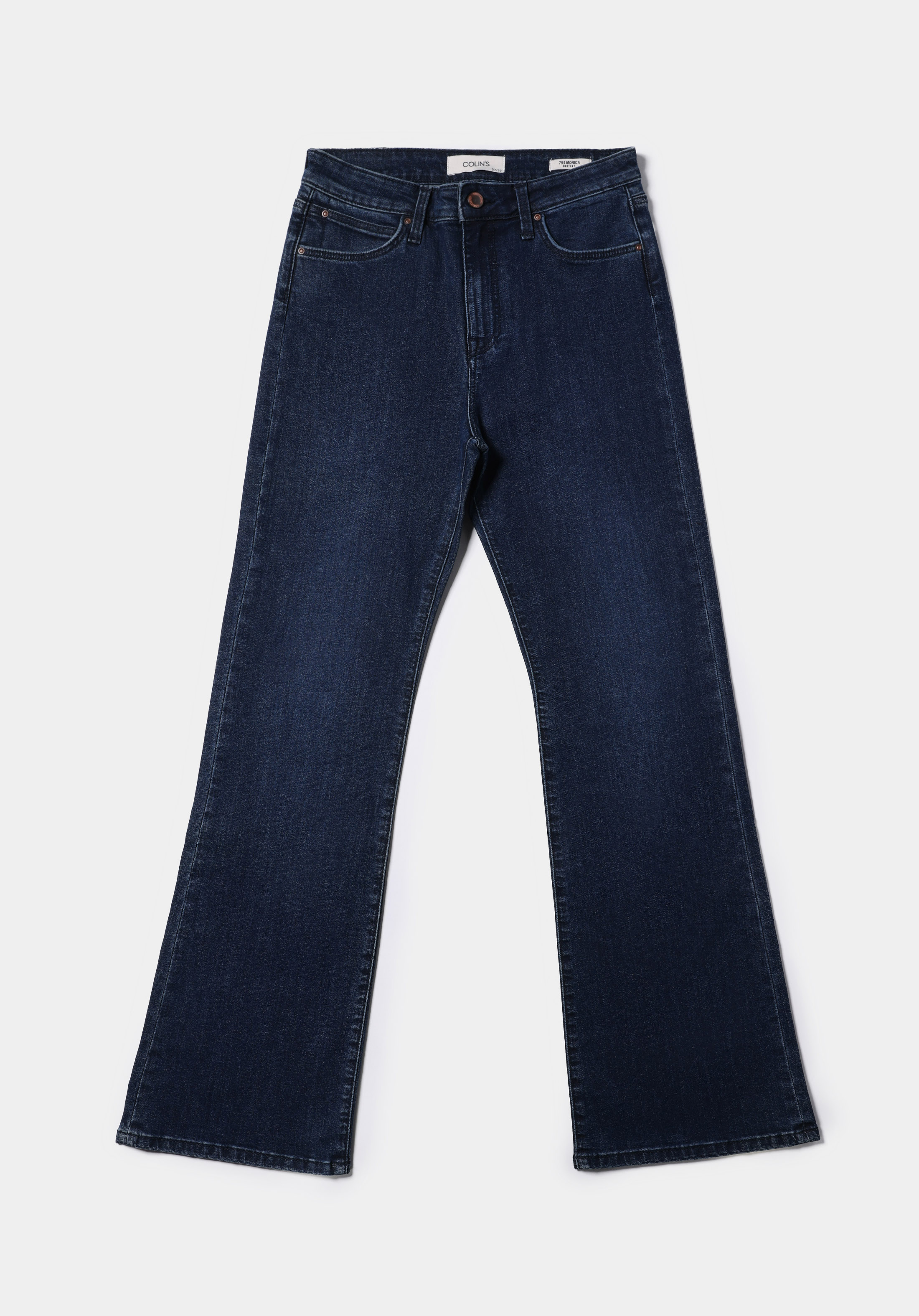 Regular Fit Orta Bel Bootcut Kadın Lacivert Jean Pantolon