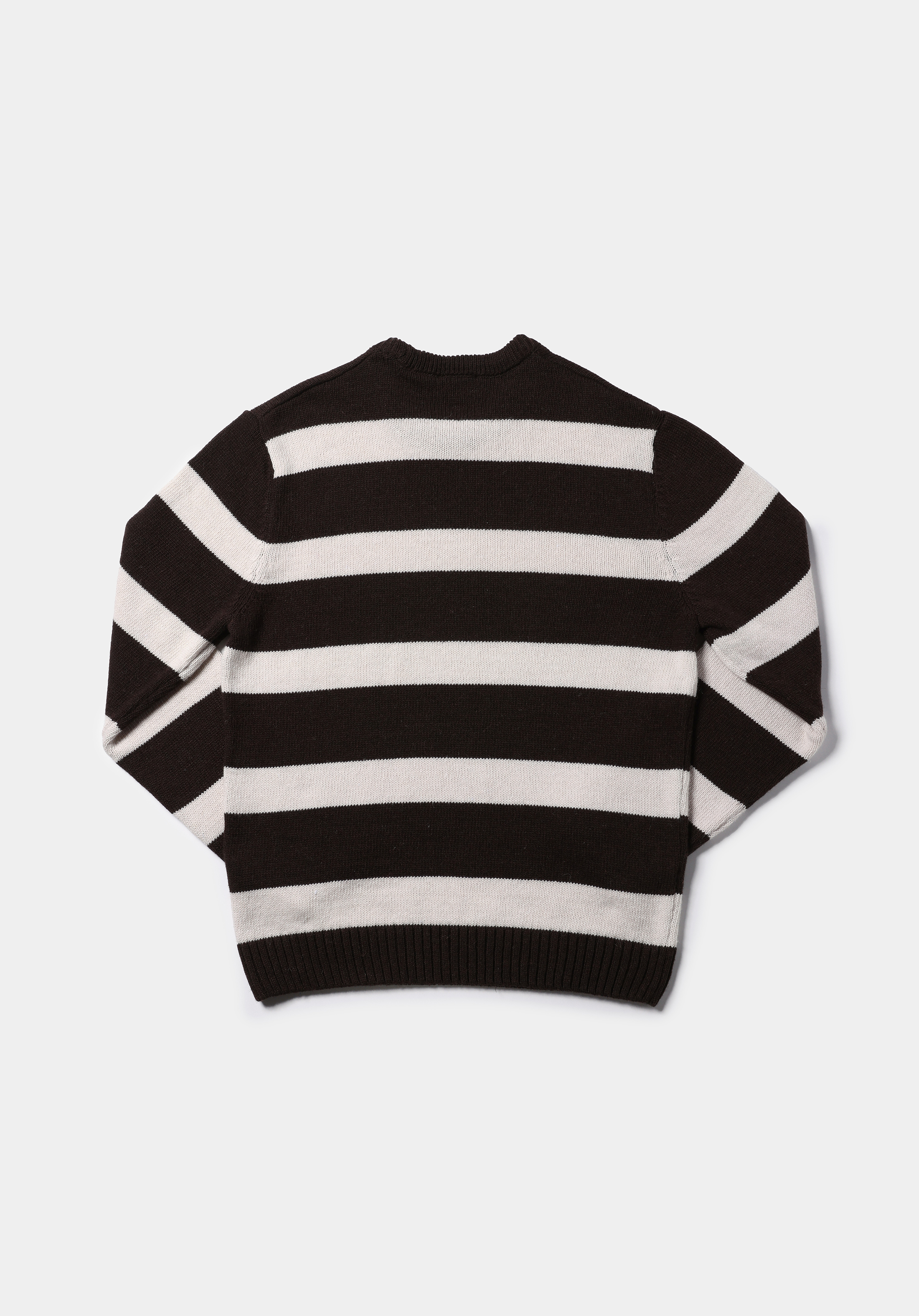 Regular Fit Yuvarlak Yaka Jakarlı Erkek Kahverengi Kazak