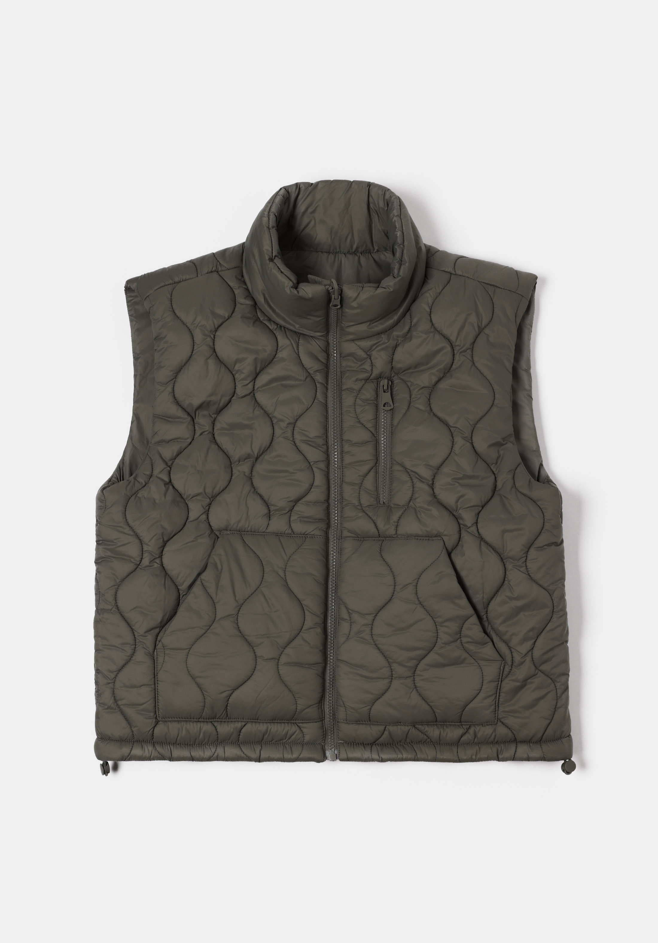 Regular Fit Dik Yaka Fermuarlı Astarlı Çift Yönlü Kadın Yeşil Yelek