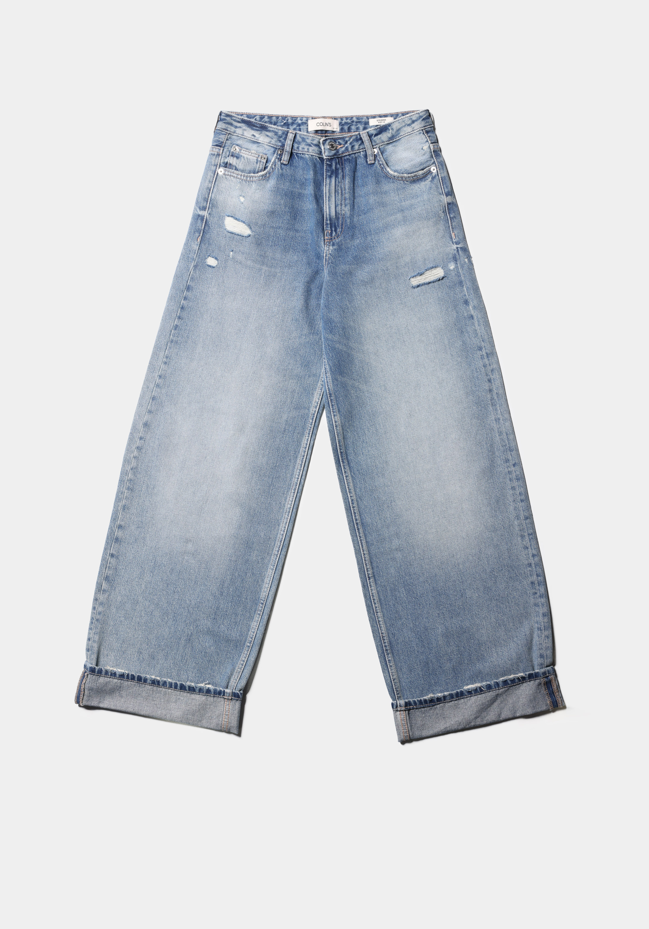 Loose Fit   Kadın İndigo Jean Pantolon