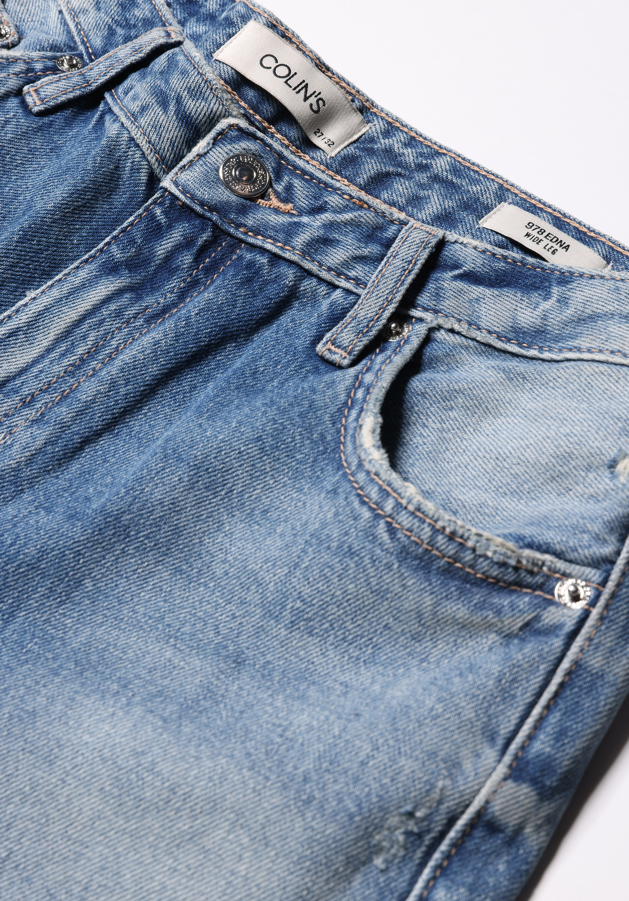 Loose Fit   Kadın İndigo Jean Pantolon