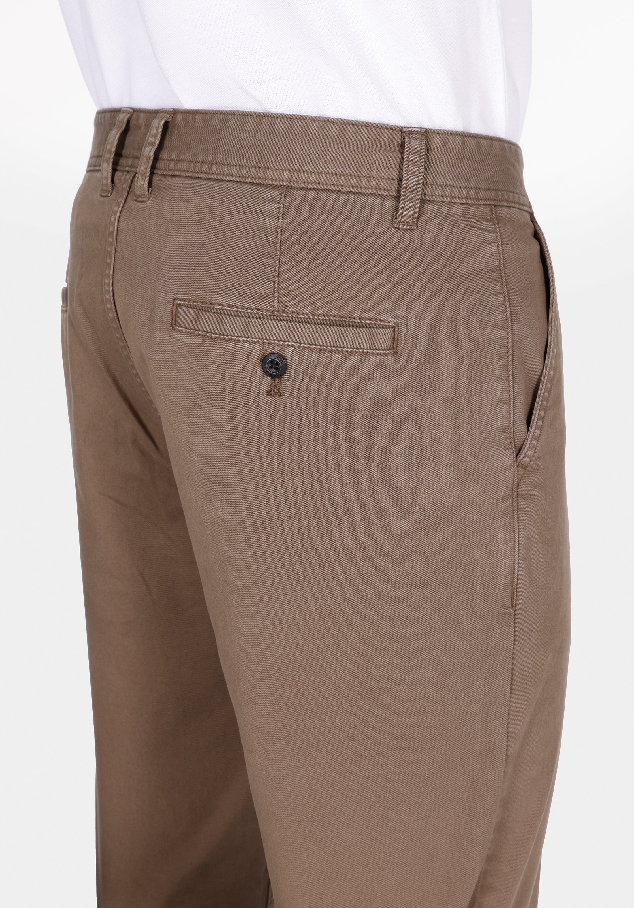 Regular Fit Orta Bel Düz Paça Erkek Kahverengi  Pantolon