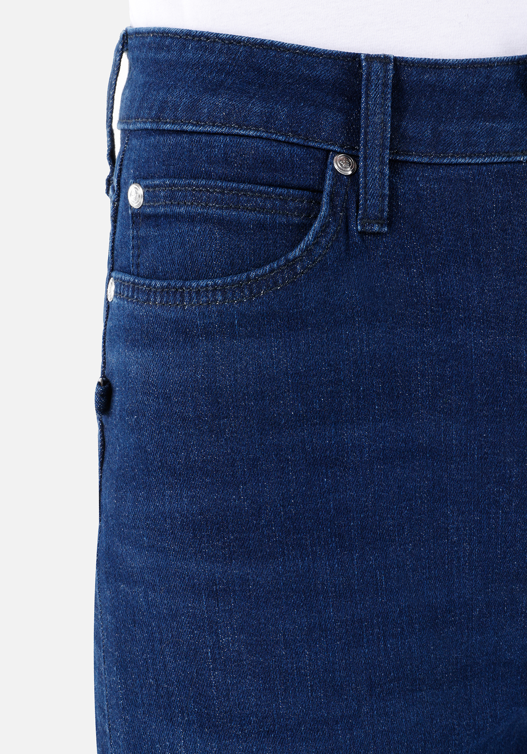 Regular Fit Orta Bel Slim Straight Leg Kadın İndigo Jean Pantolon