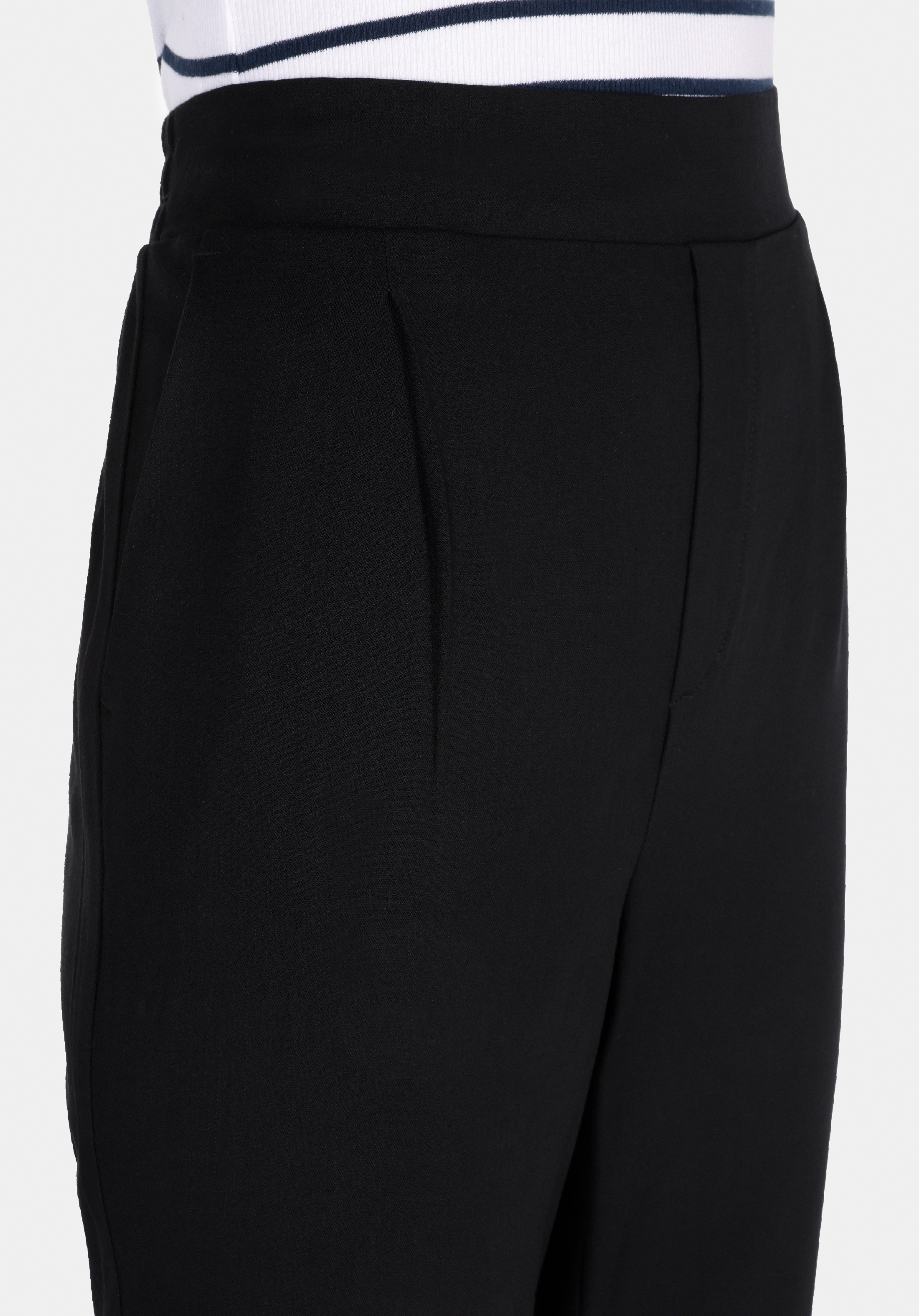 Regular Fit Yüksel Bel Düz Paça Kadın Siyah  Pantolon