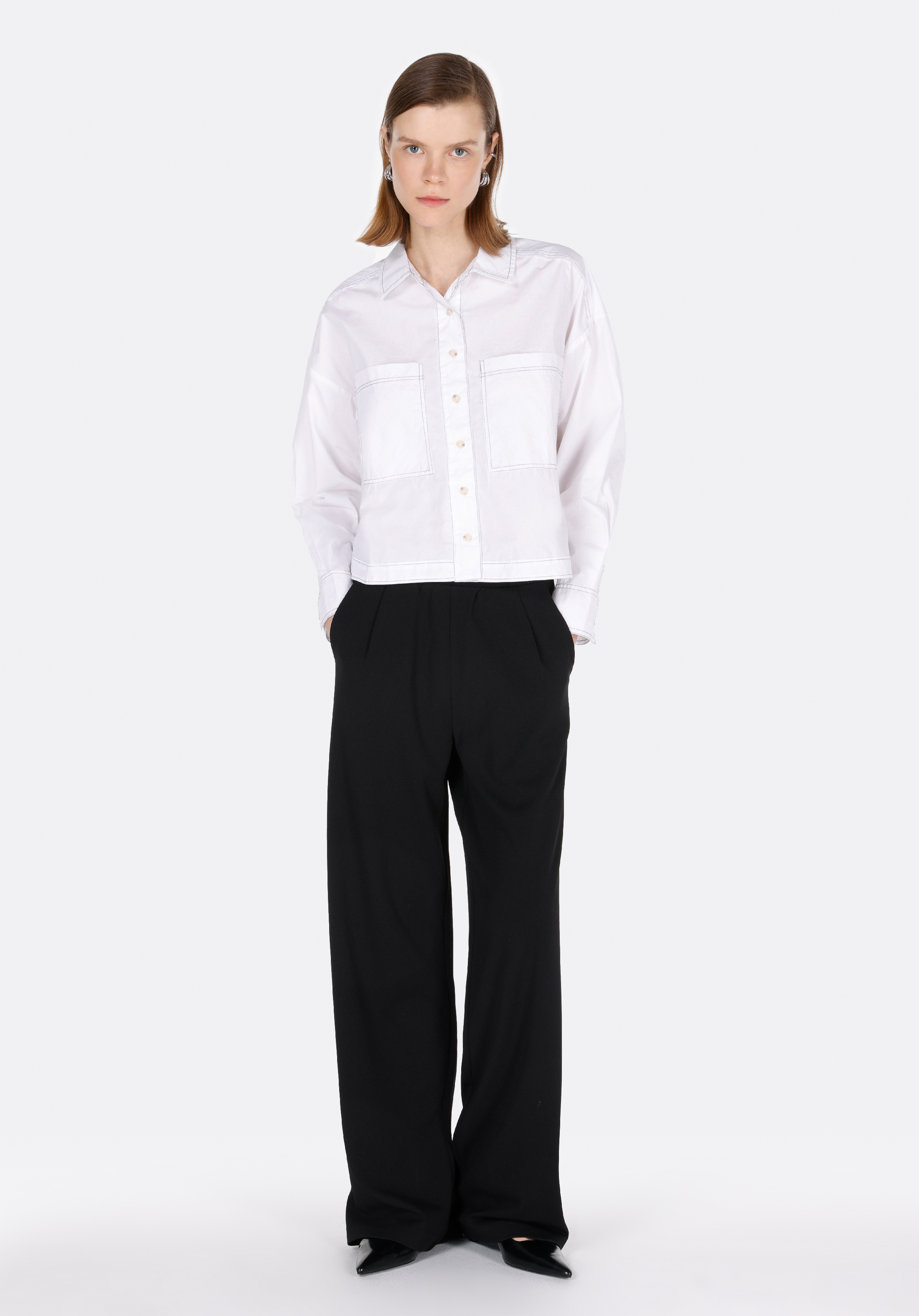 Regular Fit Orta Bel Düz Kadın Siyah Eşofman Altı